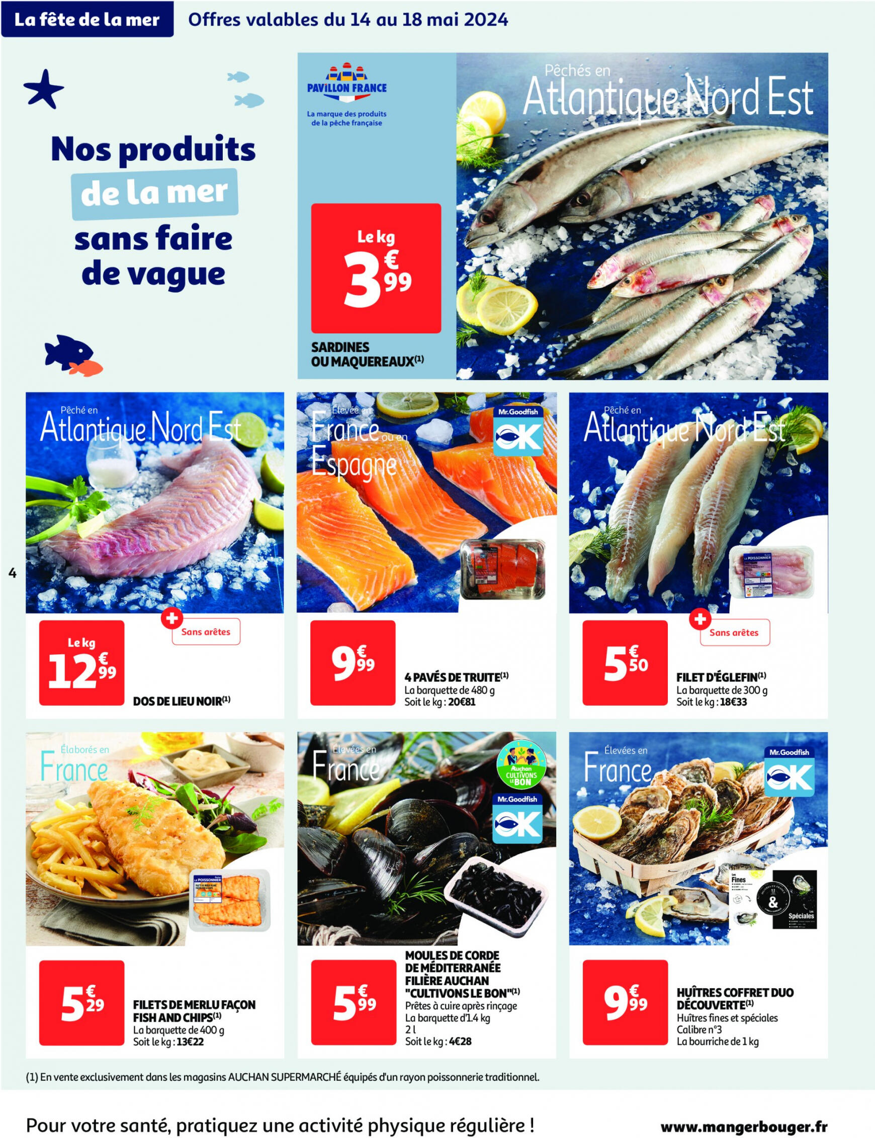 auchan - Auchan - On met le turbot sur les produits de la mer folder huidig 14.05. - 19.05. - page: 4