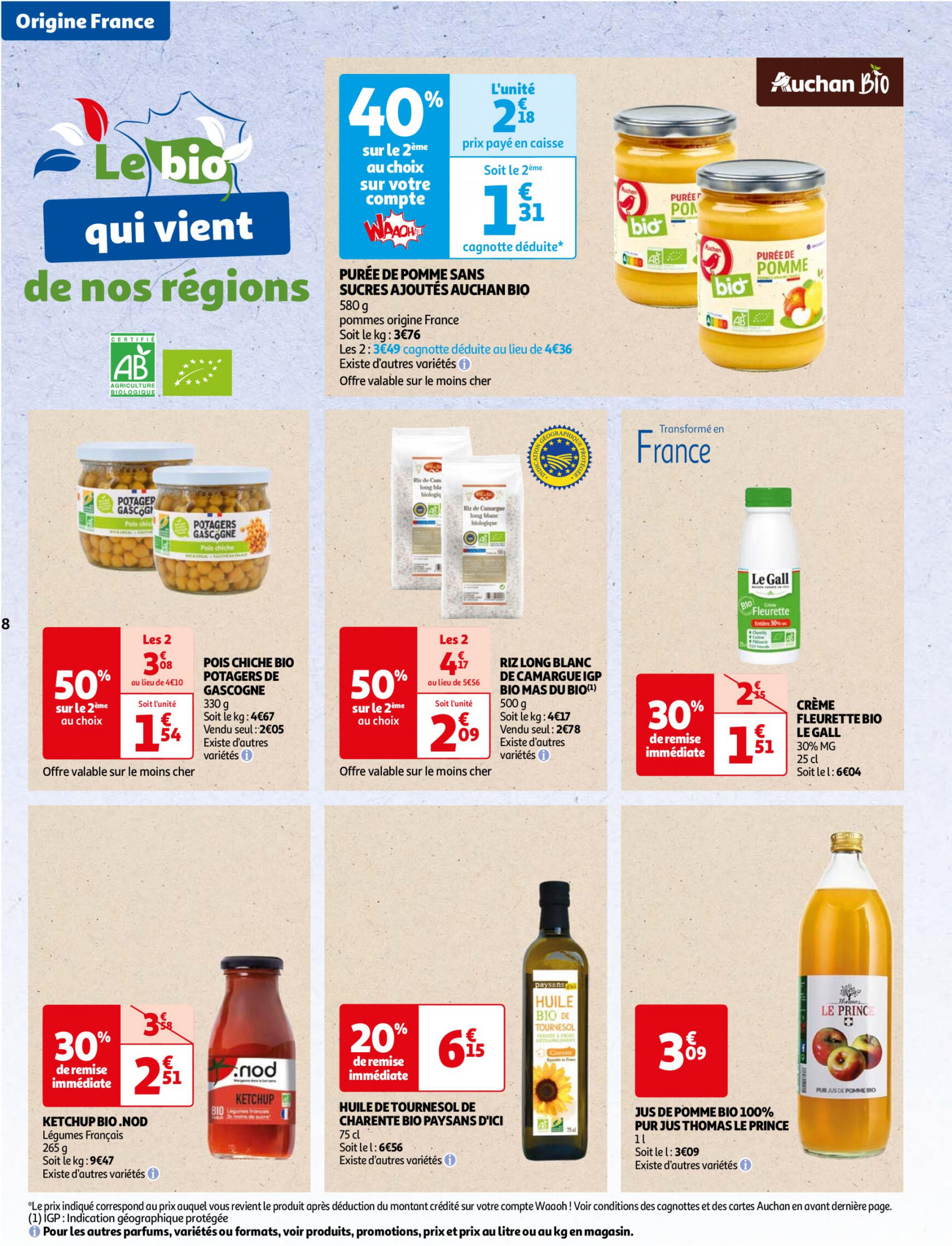 auchan - Auchan - Faites le plein de bio à prix bas folder huidig 22.05. - 03.06. - page: 8