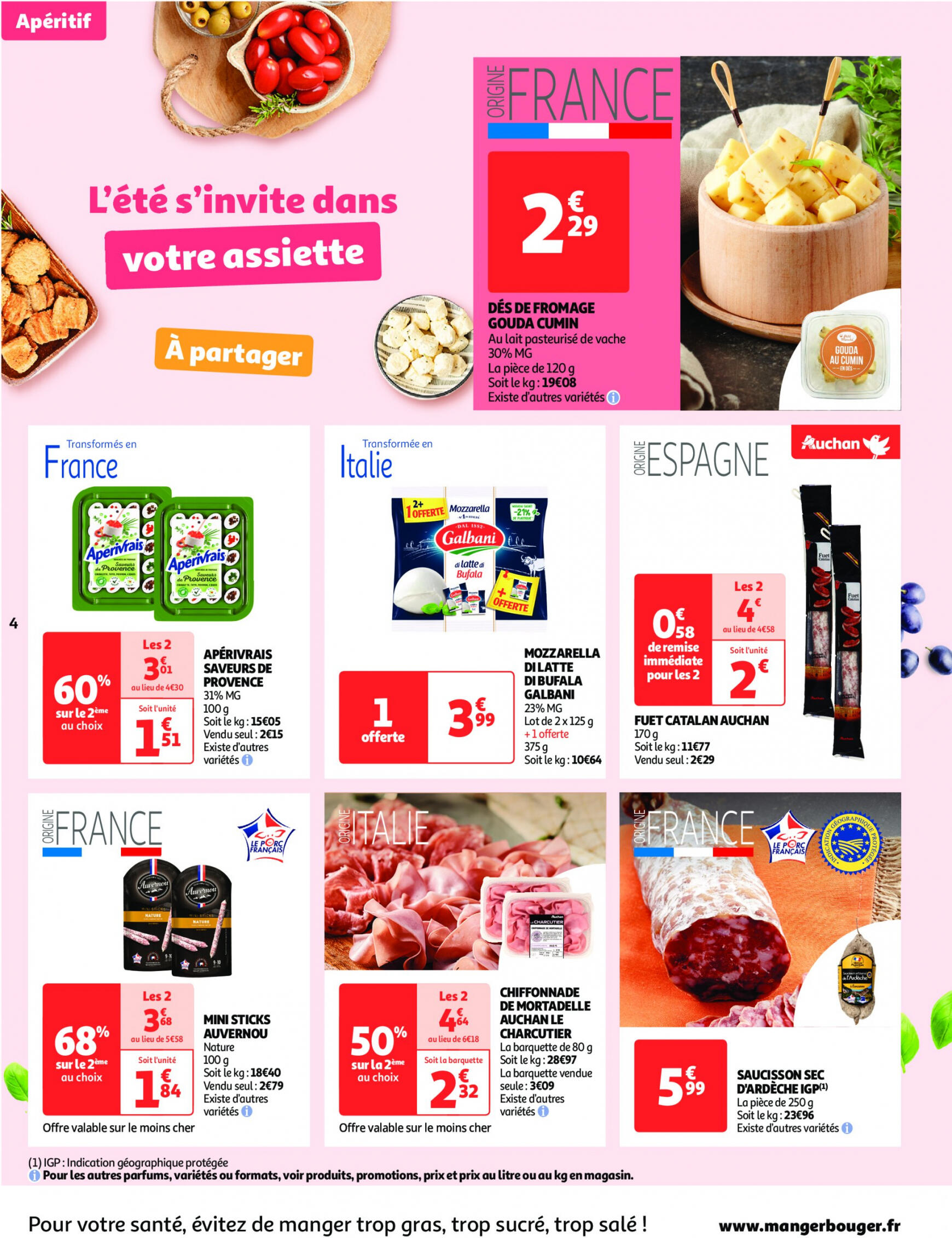 auchan - Auchan supermarché - L'été s'invite dans votre assiette ! folder huidig 23.07. - 04.08. - page: 4