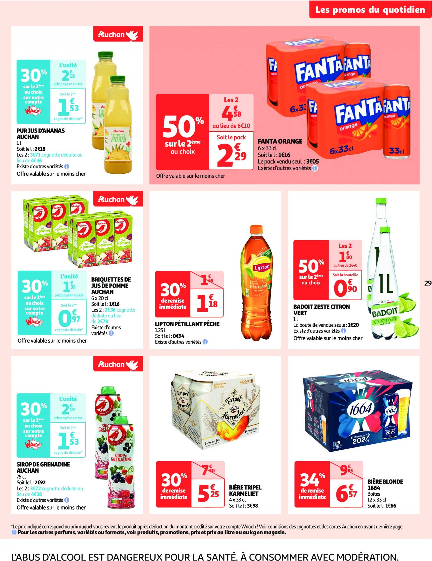 auchan - Auchan supermarché - Les 50 offres essentielles, ça continue ! folder huidig 10.09. - 15.09. - page: 29