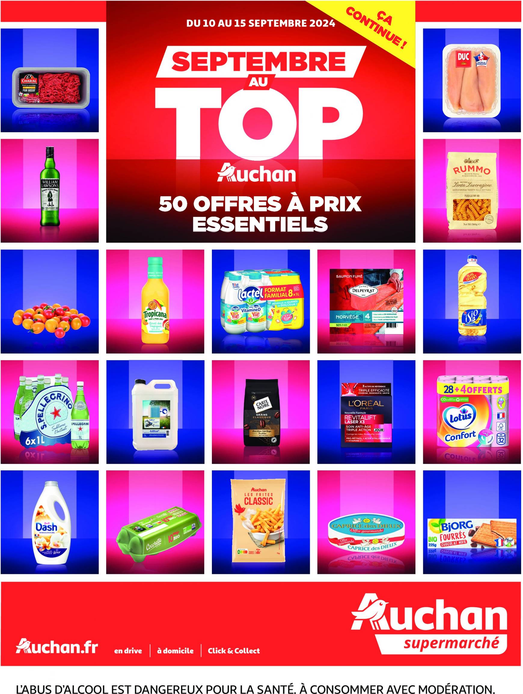 auchan - Auchan supermarché - Les 50 offres essentielles, ça continue ! folder huidig 10.09. - 15.09.