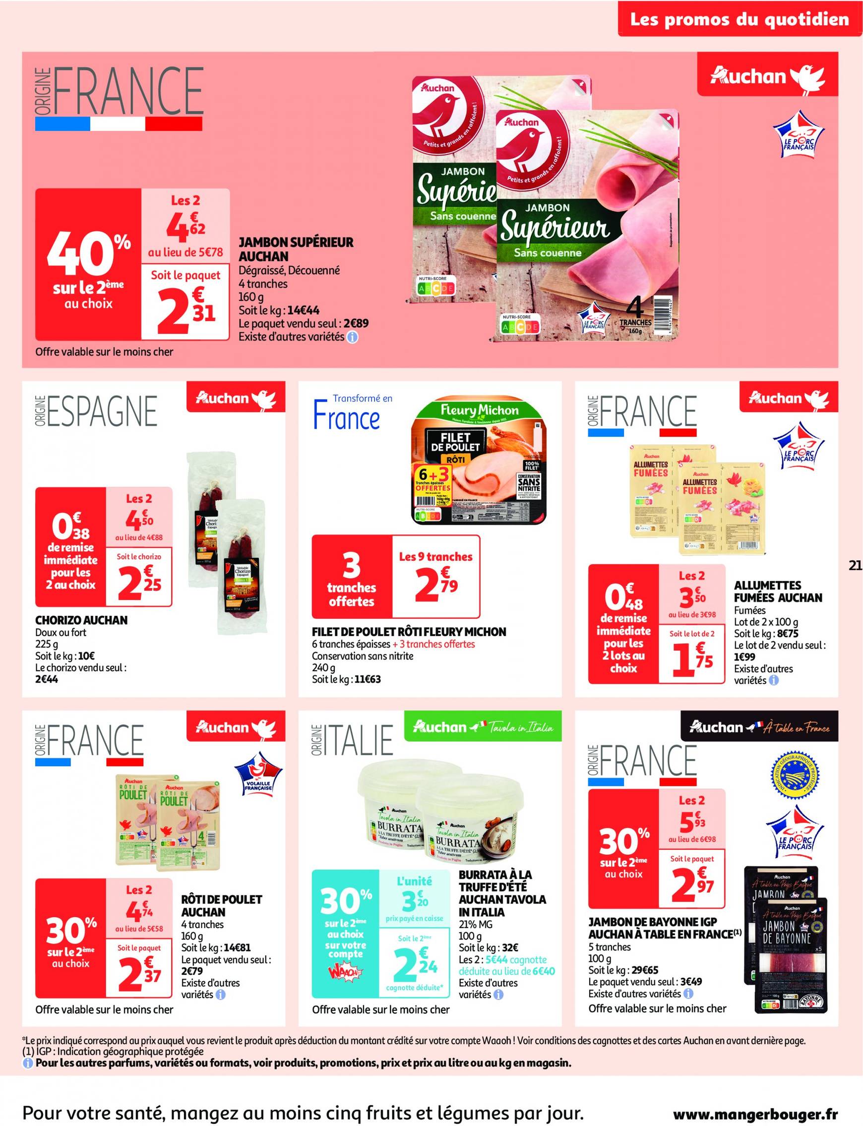 auchan - Auchan supermarché - Les 50 offres essentielles, ça continue ! folder huidig 10.09. - 15.09. - page: 21