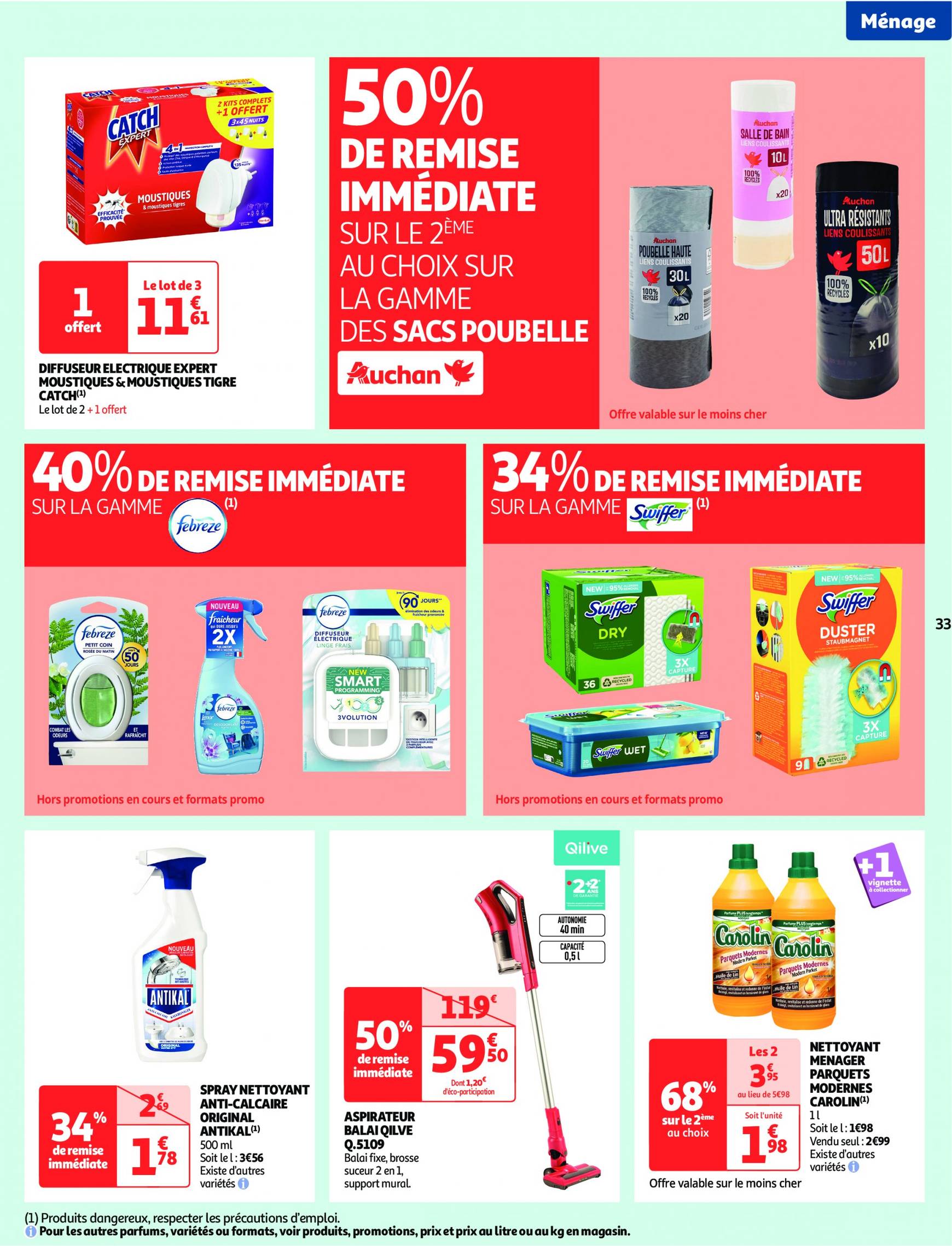 auchan - Auchan supermarché - Les 50 offres essentielles, ça continue ! folder huidig 10.09. - 15.09. - page: 33