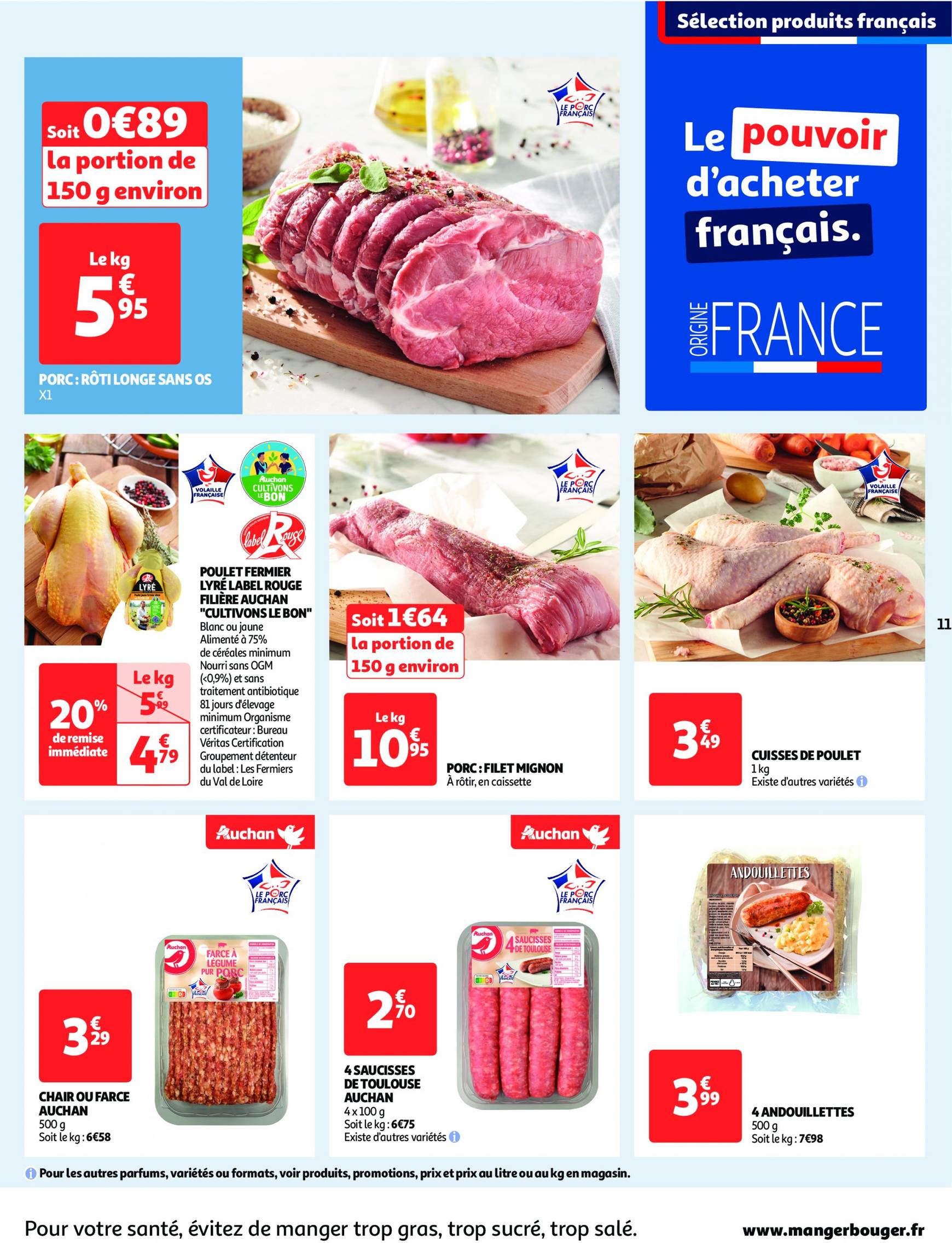 auchan - Auchan supermarché - Les 50 offres essentielles, ça continue ! folder huidig 10.09. - 15.09. - page: 11