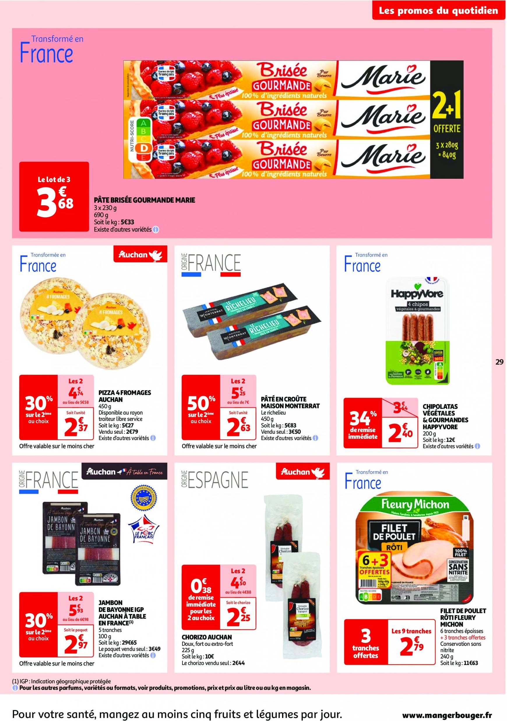 auchan - Auchan - Les 100 offres essentielles, ça continue ! folder huidig 10.09. - 16.09. - page: 29