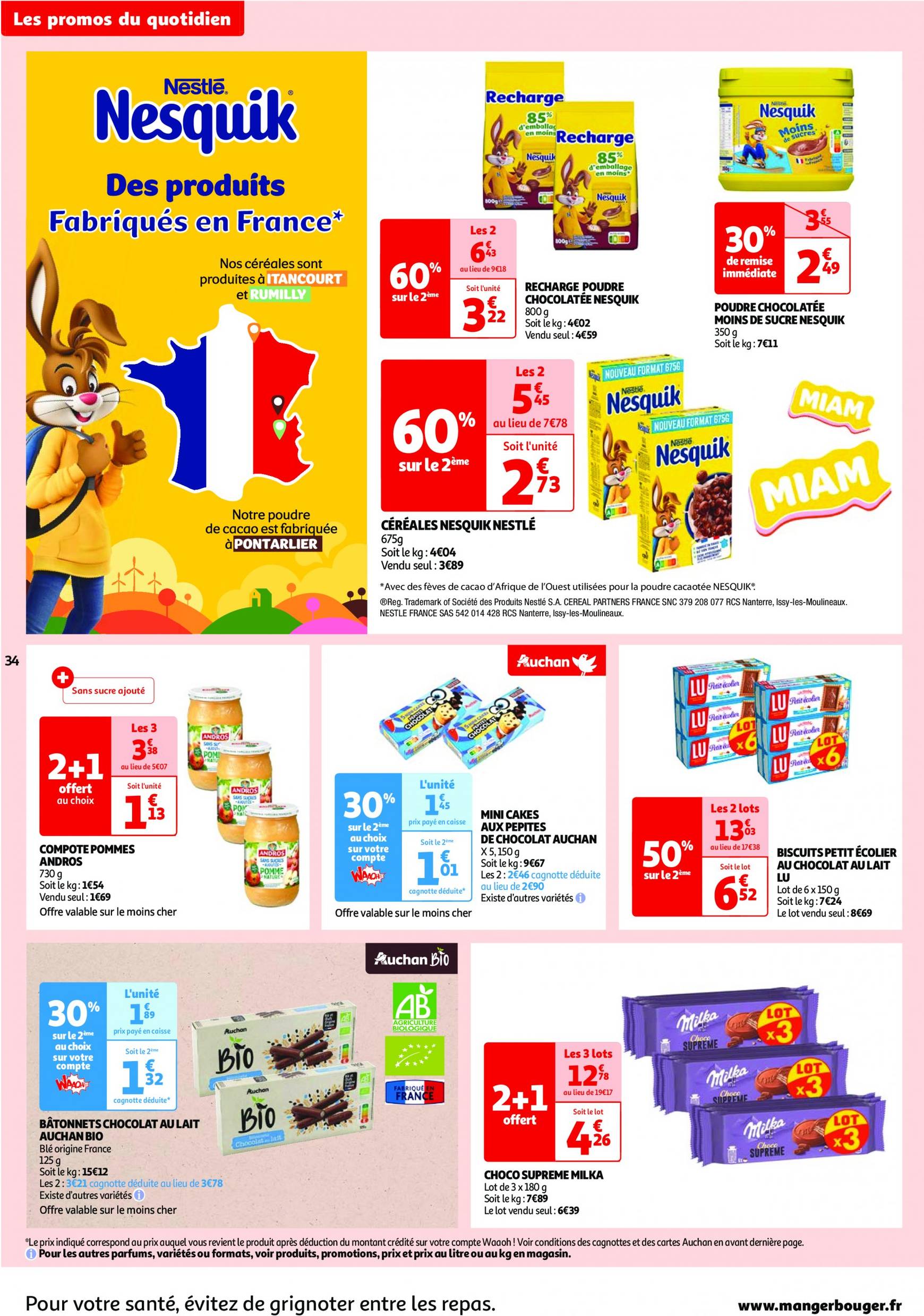 auchan - Auchan - Les 100 offres essentielles, ça continue ! folder huidig 10.09. - 16.09. - page: 34