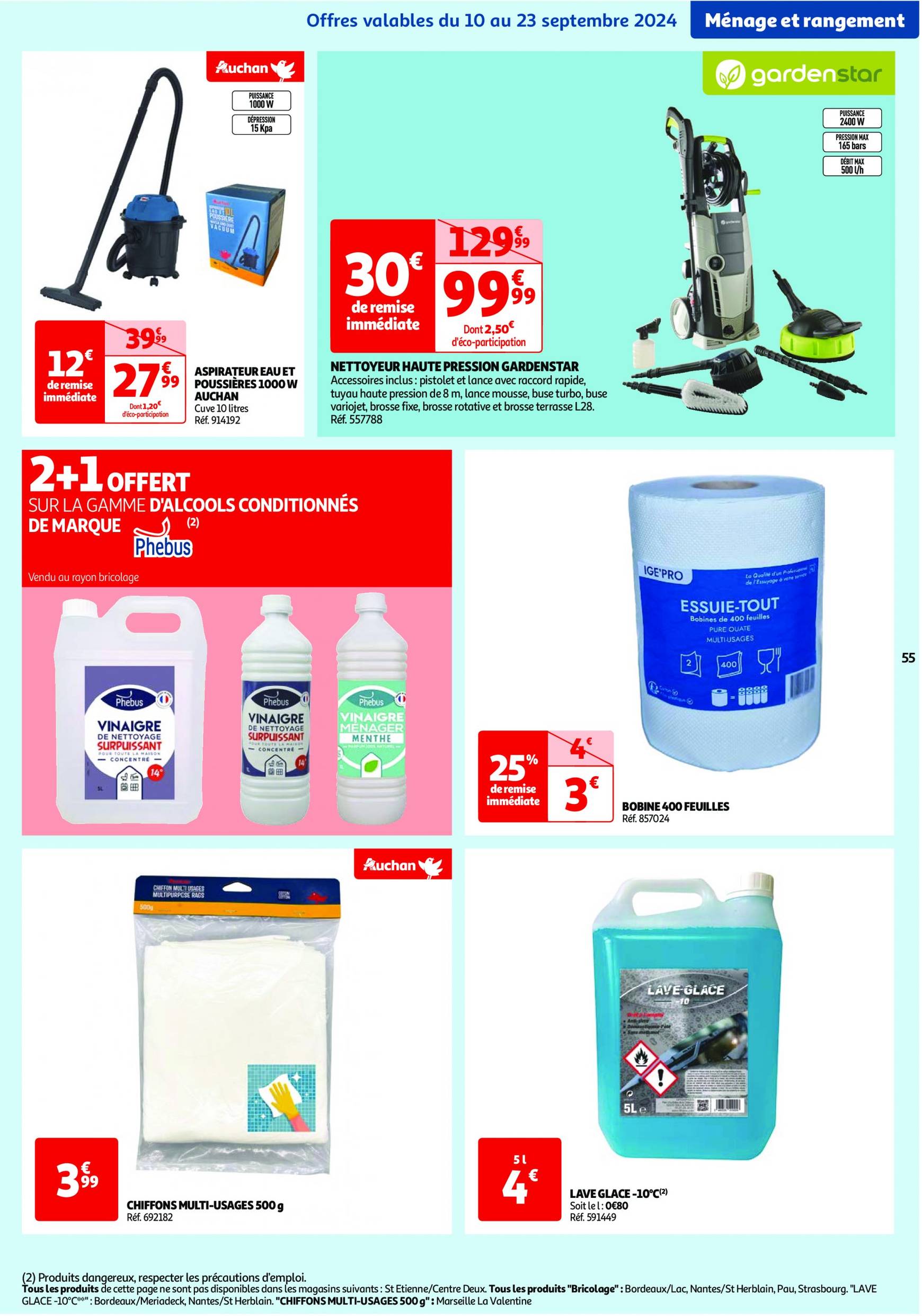 auchan - Auchan - Les 100 offres essentielles, ça continue ! folder huidig 10.09. - 16.09. - page: 55