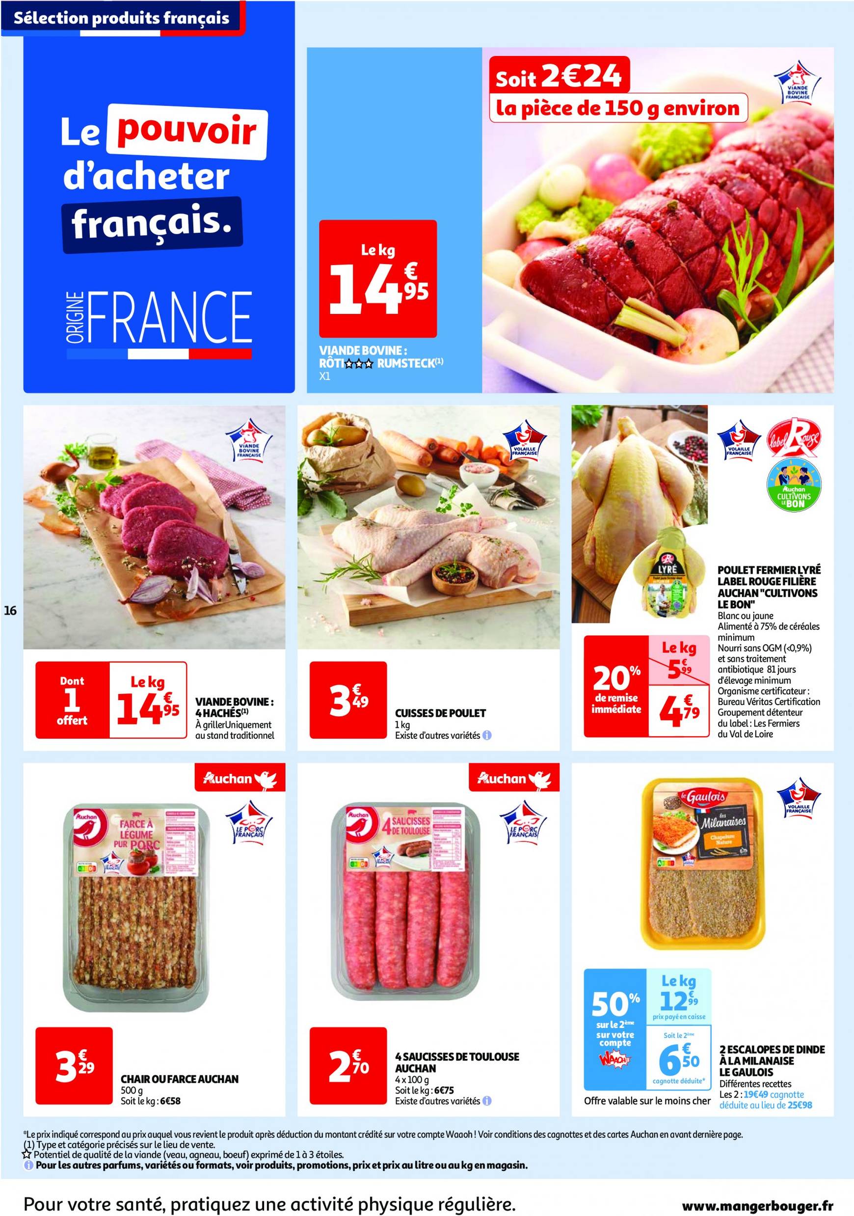 auchan - Auchan - Les 100 offres essentielles, ça continue ! folder huidig 10.09. - 16.09. - page: 16