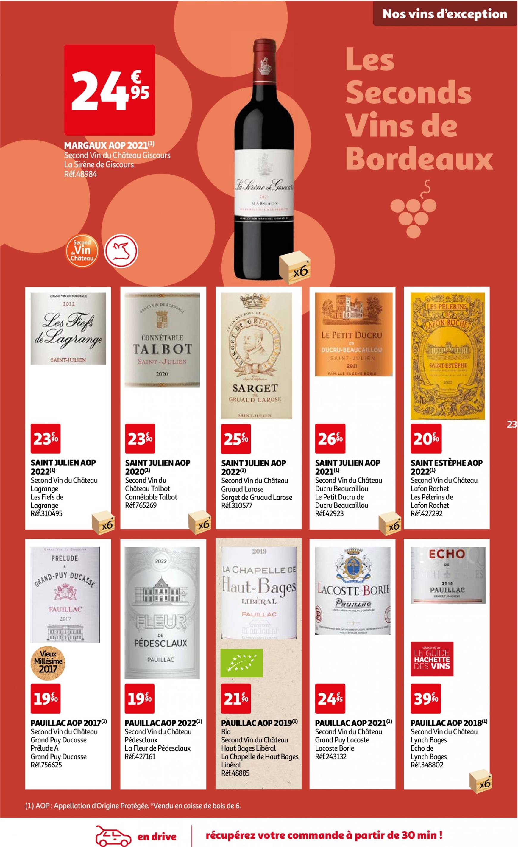 auchan - Auchan - Foire au vins : Un grand choix de cuvées folder huidig 24.09. - 07.10. - page: 23