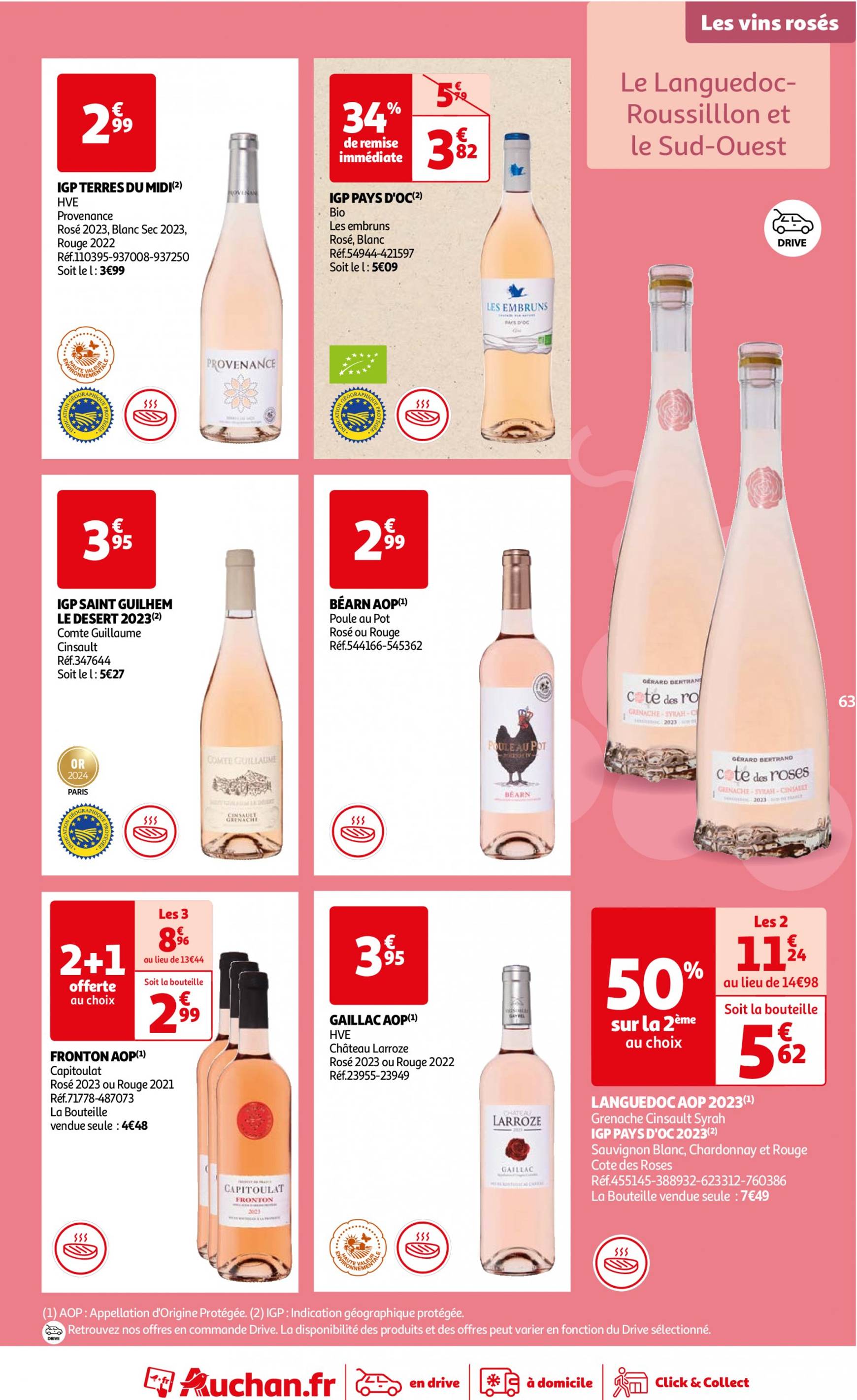 auchan - Auchan - Foire au vins : Un grand choix de cuvées folder huidig 24.09. - 07.10. - page: 63