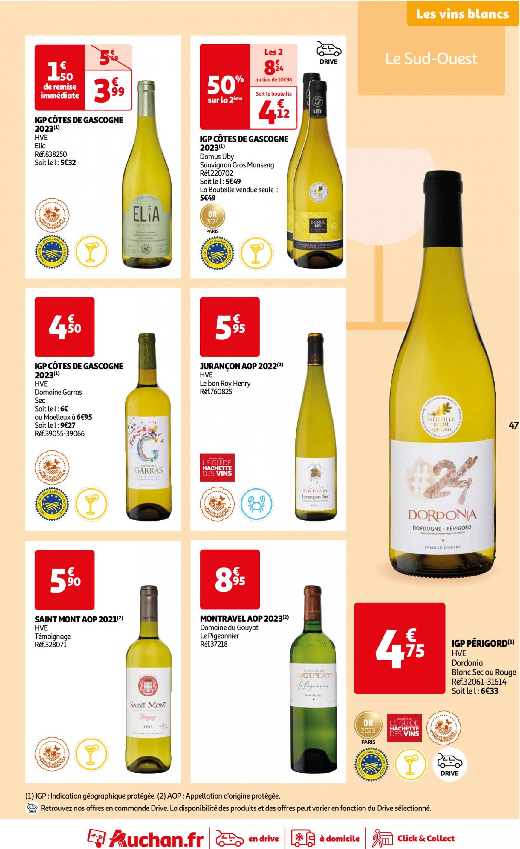 auchan - Auchan - Foire au vins : Un grand choix de cuvées folder huidig 24.09. - 07.10. - page: 47