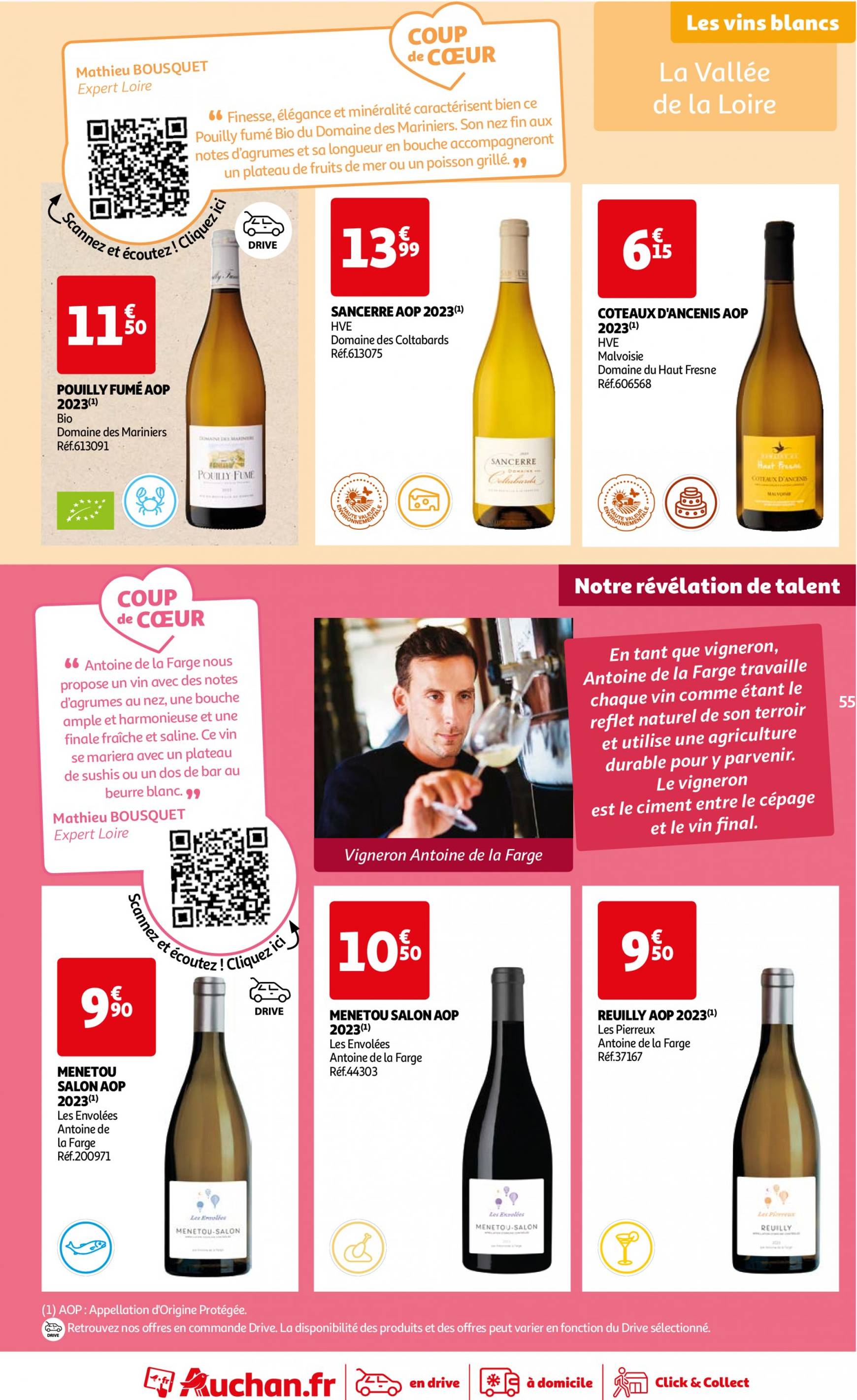 auchan - Auchan - Foire au vins : Un grand choix de cuvées folder huidig 24.09. - 07.10. - page: 55