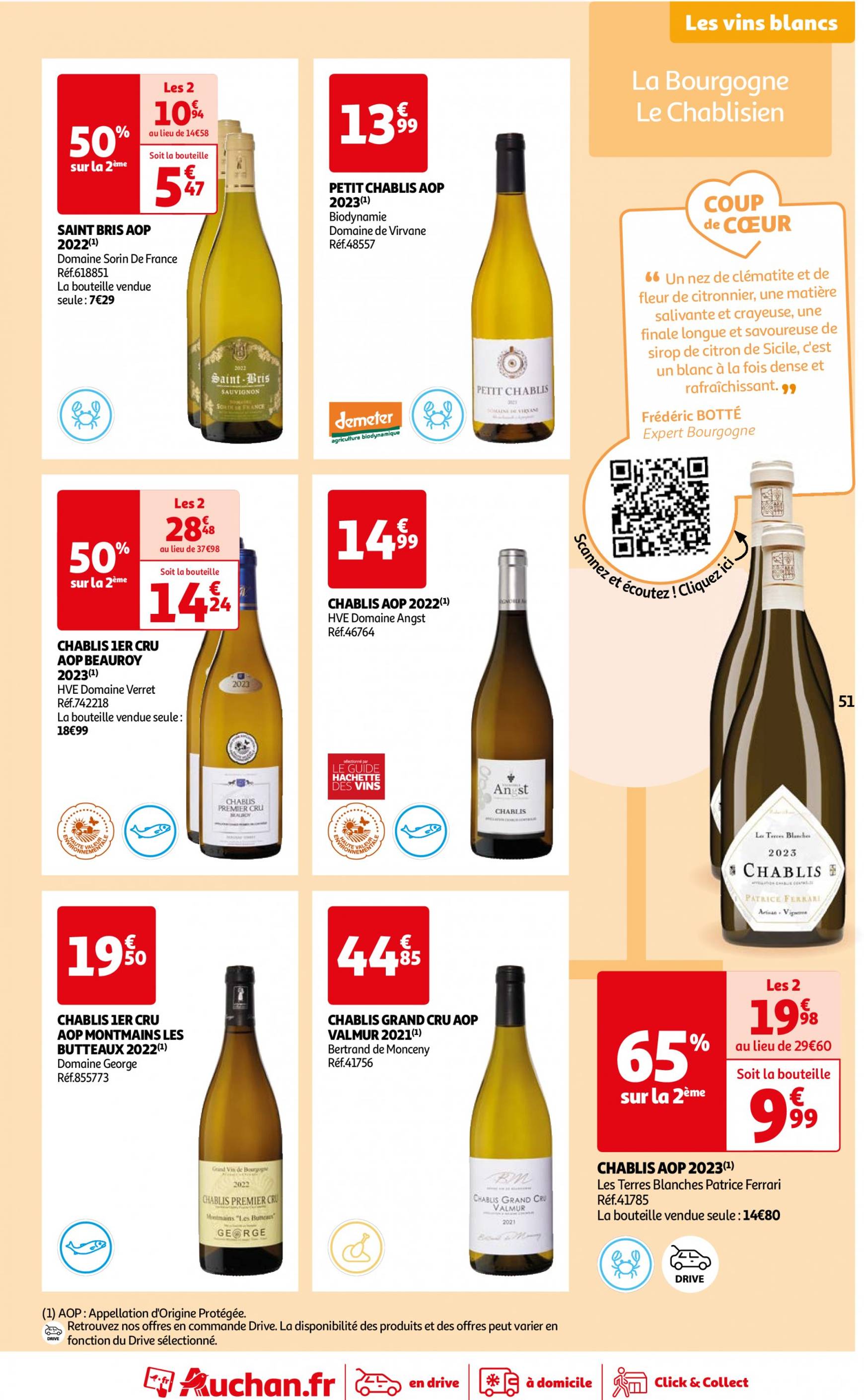 auchan - Auchan - Foire au vins : Un grand choix de cuvées folder huidig 24.09. - 07.10. - page: 51