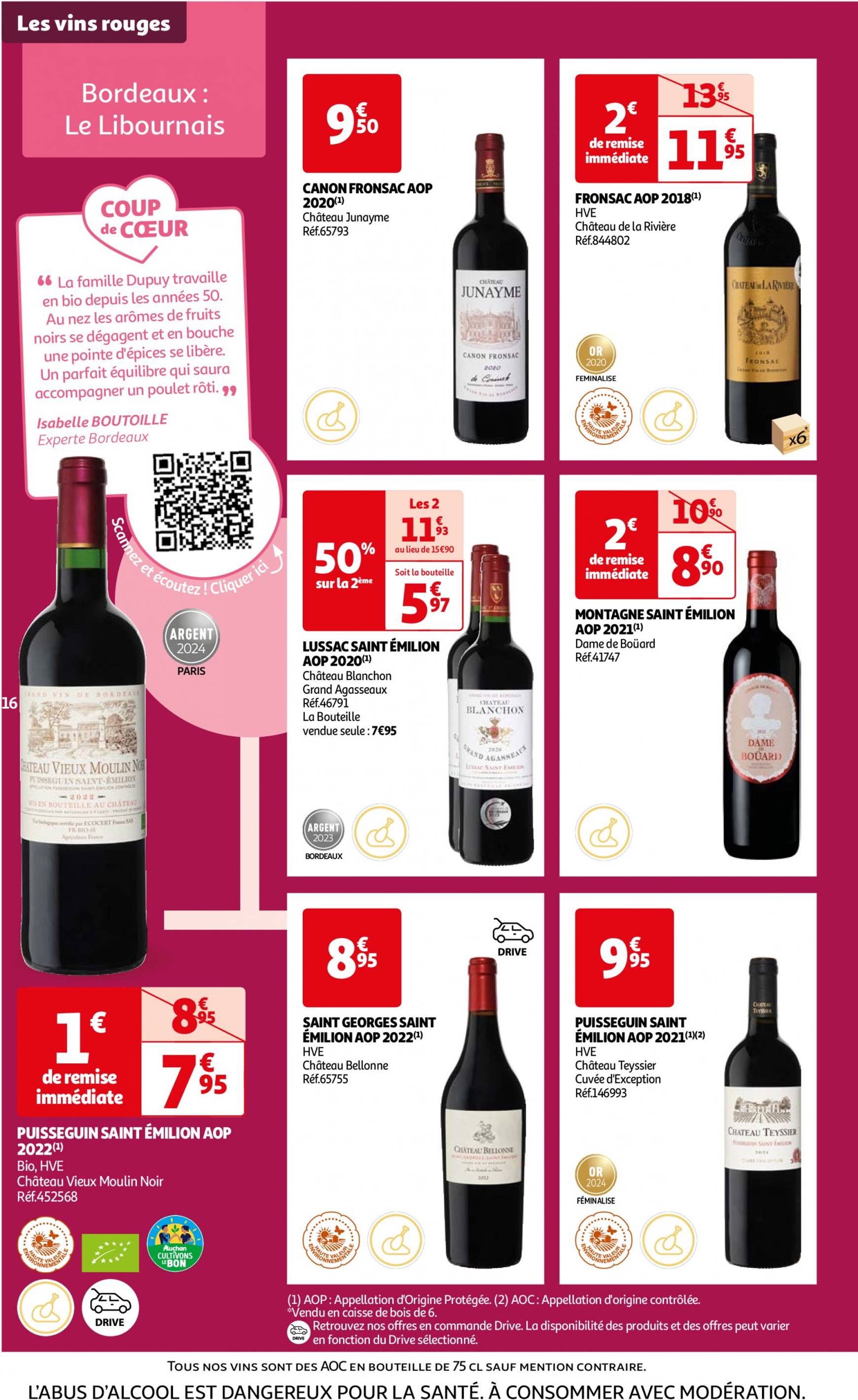 auchan - Auchan - Foire au vins : Un grand choix de cuvées folder huidig 24.09. - 07.10. - page: 16