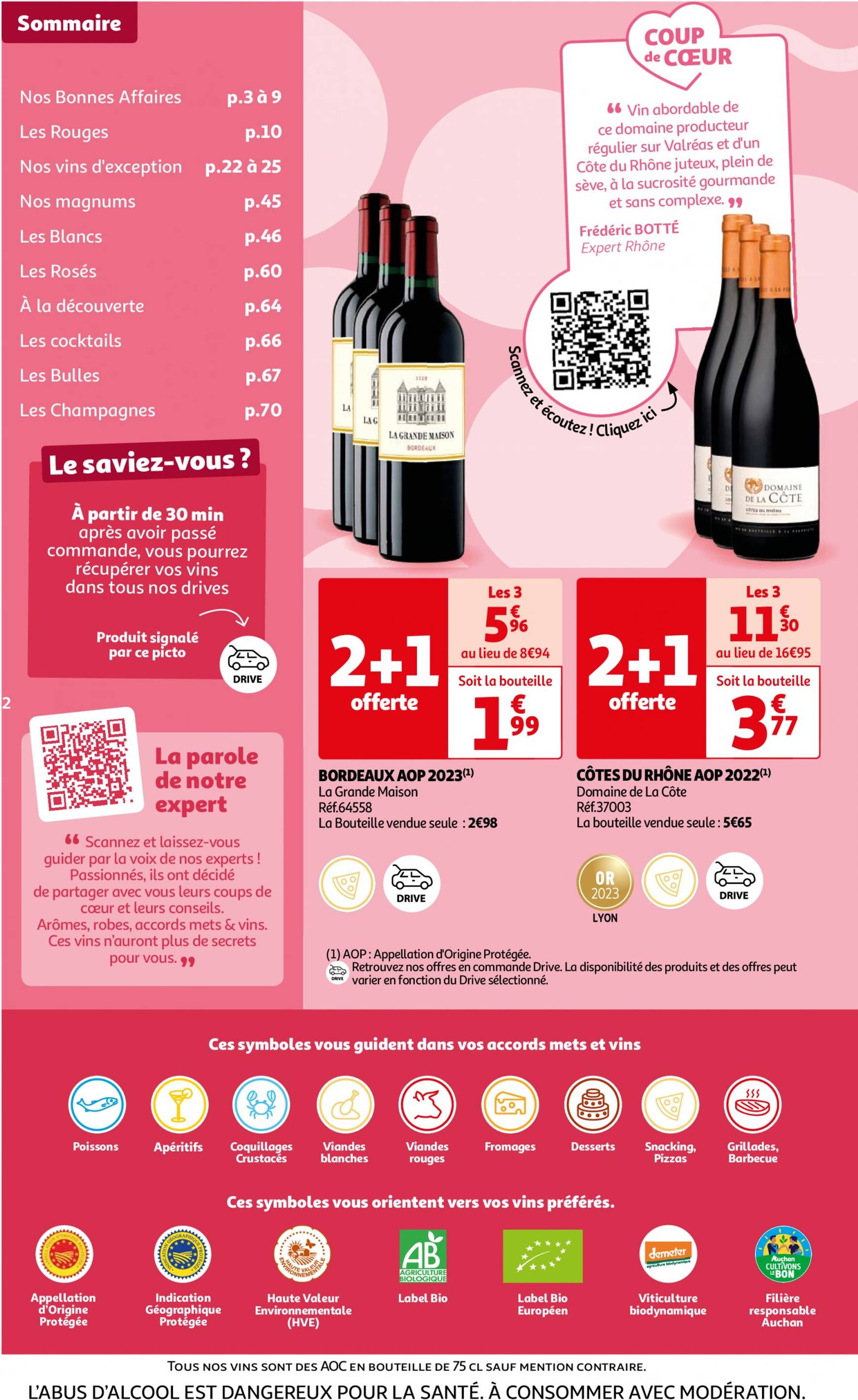 auchan - Auchan - Foire au vins : Un grand choix de cuvées folder huidig 24.09. - 07.10. - page: 2