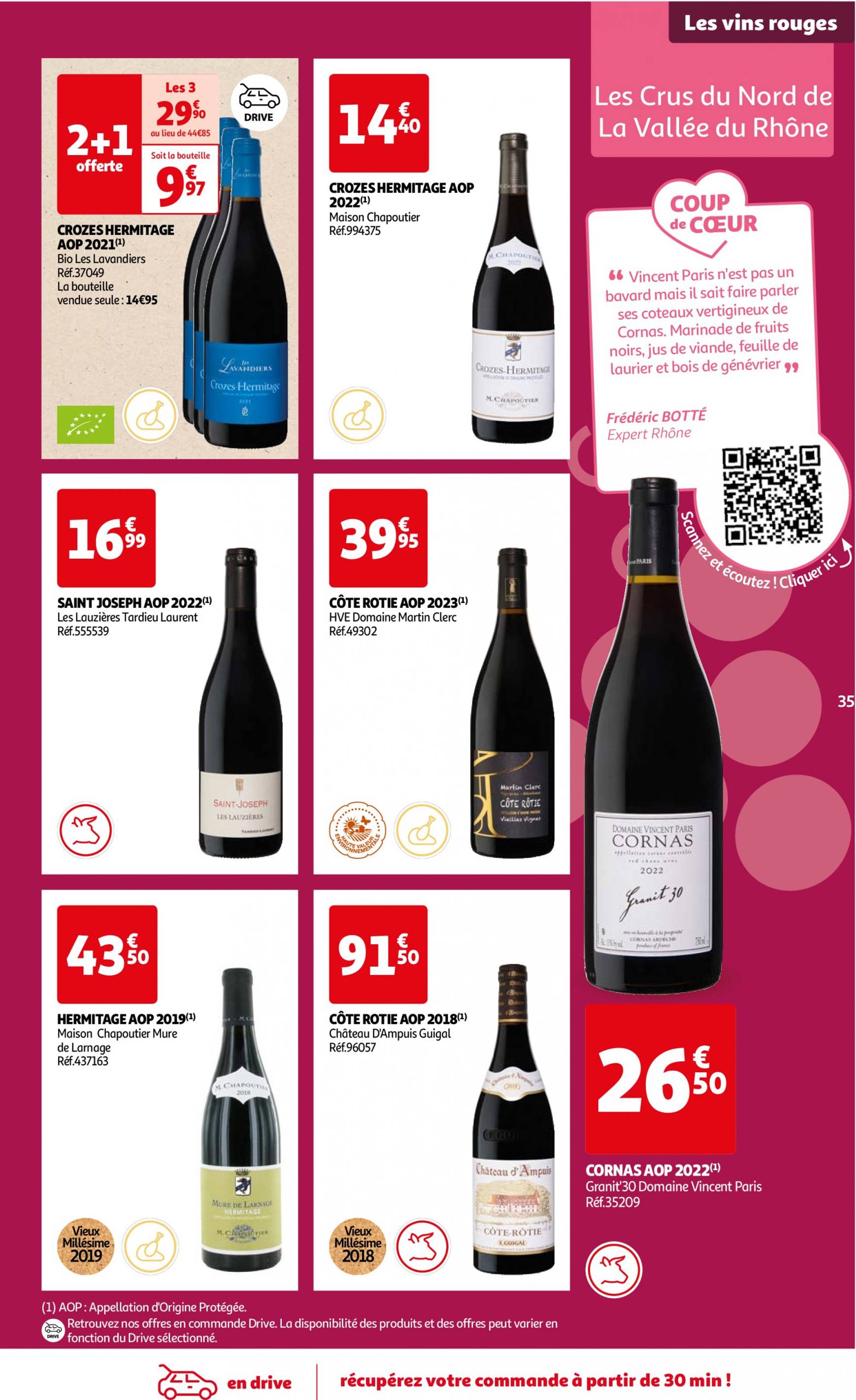 auchan - Auchan - Foire au vins : Un grand choix de cuvées folder huidig 24.09. - 07.10. - page: 35