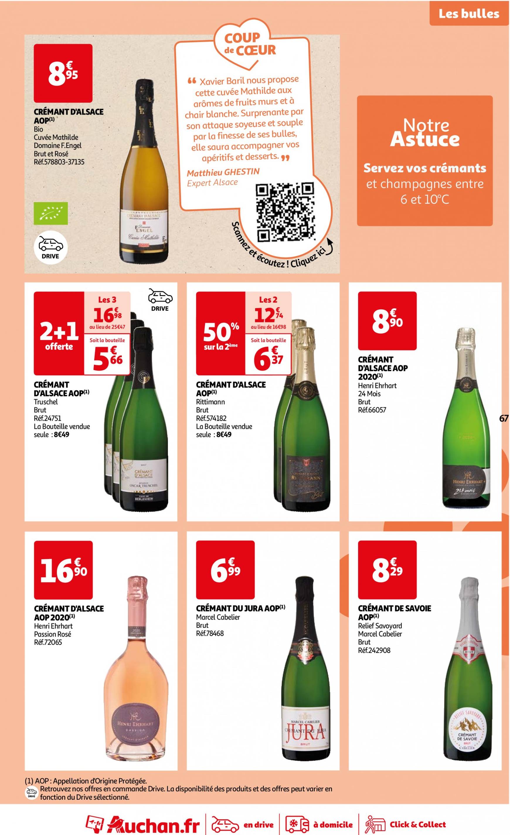 auchan - Auchan - Foire au vins : Un grand choix de cuvées folder huidig 24.09. - 07.10. - page: 67