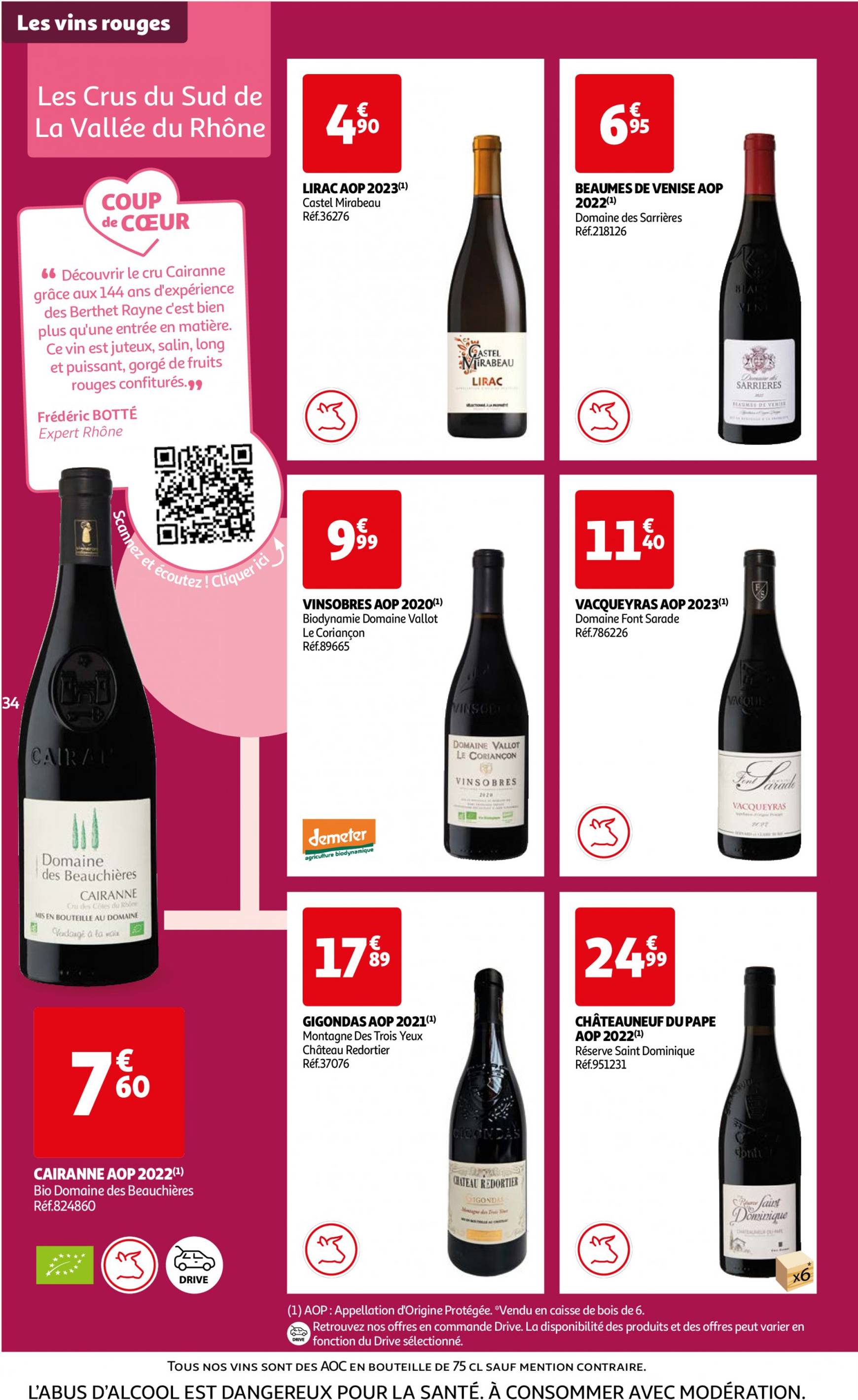 auchan - Auchan - Foire au vins : Un grand choix de cuvées folder huidig 24.09. - 07.10. - page: 34