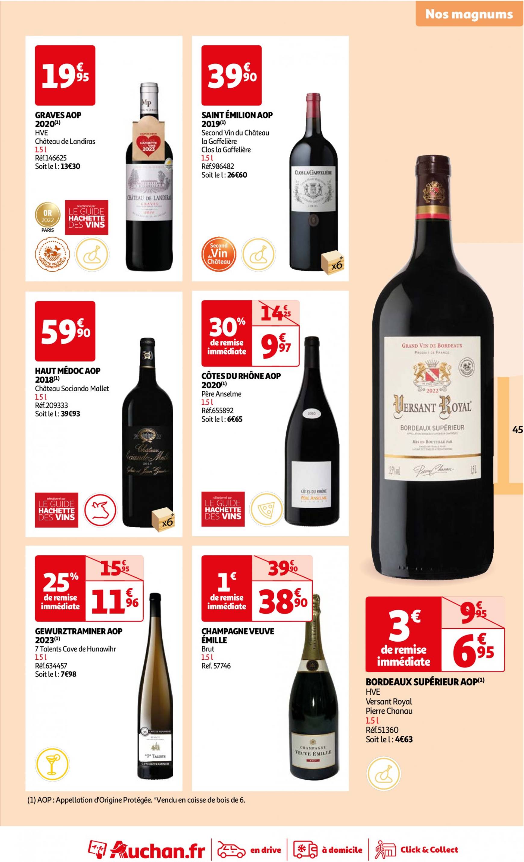 auchan - Auchan - Foire au vins : Un grand choix de cuvées folder huidig 24.09. - 07.10. - page: 45