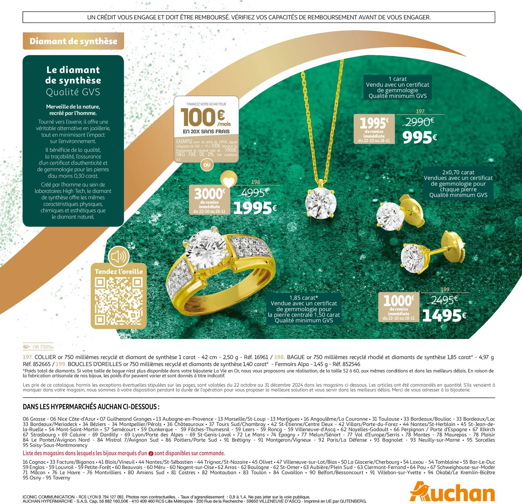 auchan - Auchan - La VIE en OR : collection cadeaux bijoux folder geldig vanaf 22.10. - 31.12. - page: 16