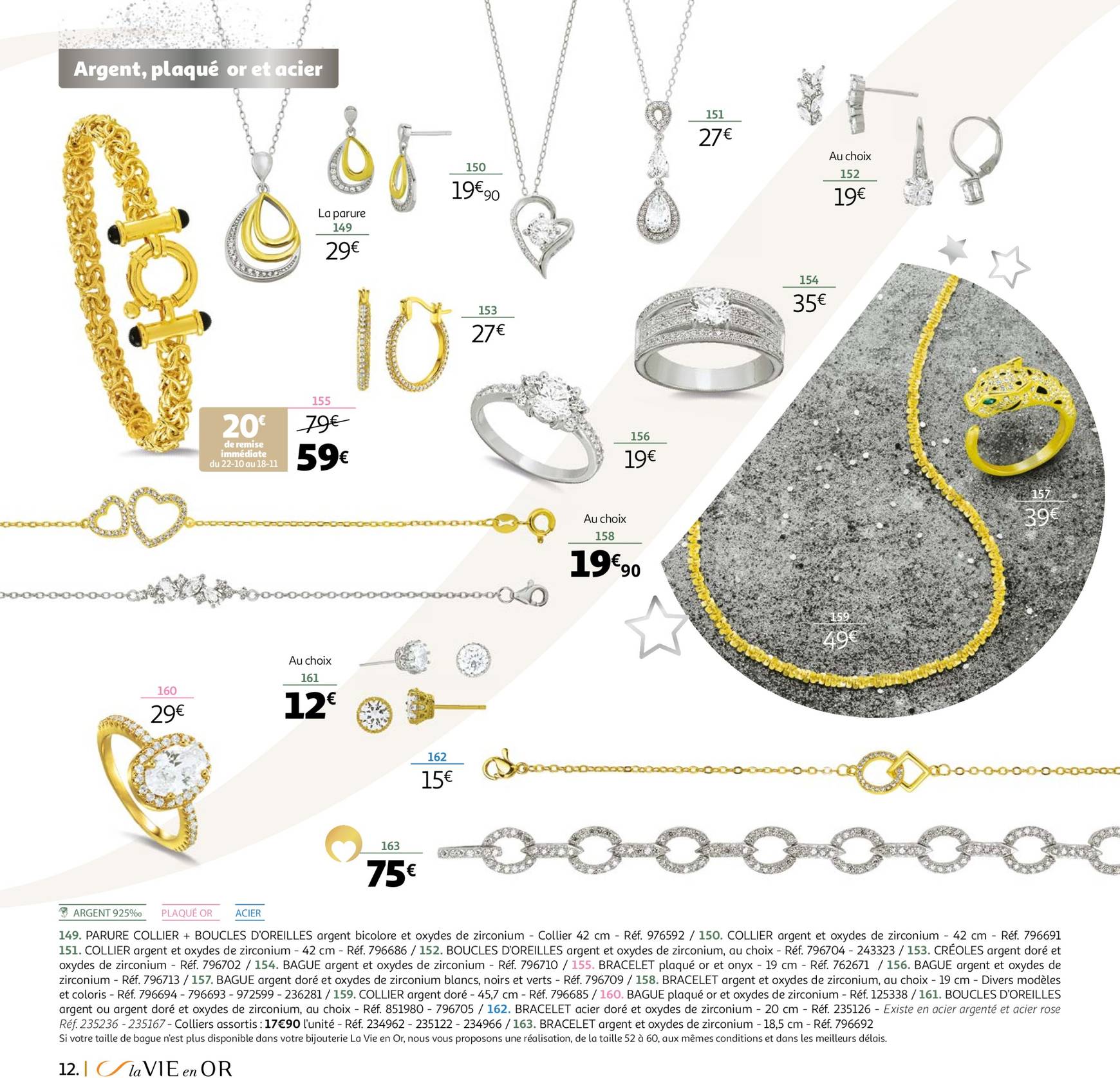 auchan - Auchan - La VIE en OR : collection cadeaux bijoux folder geldig vanaf 22.10. - 31.12. - page: 12