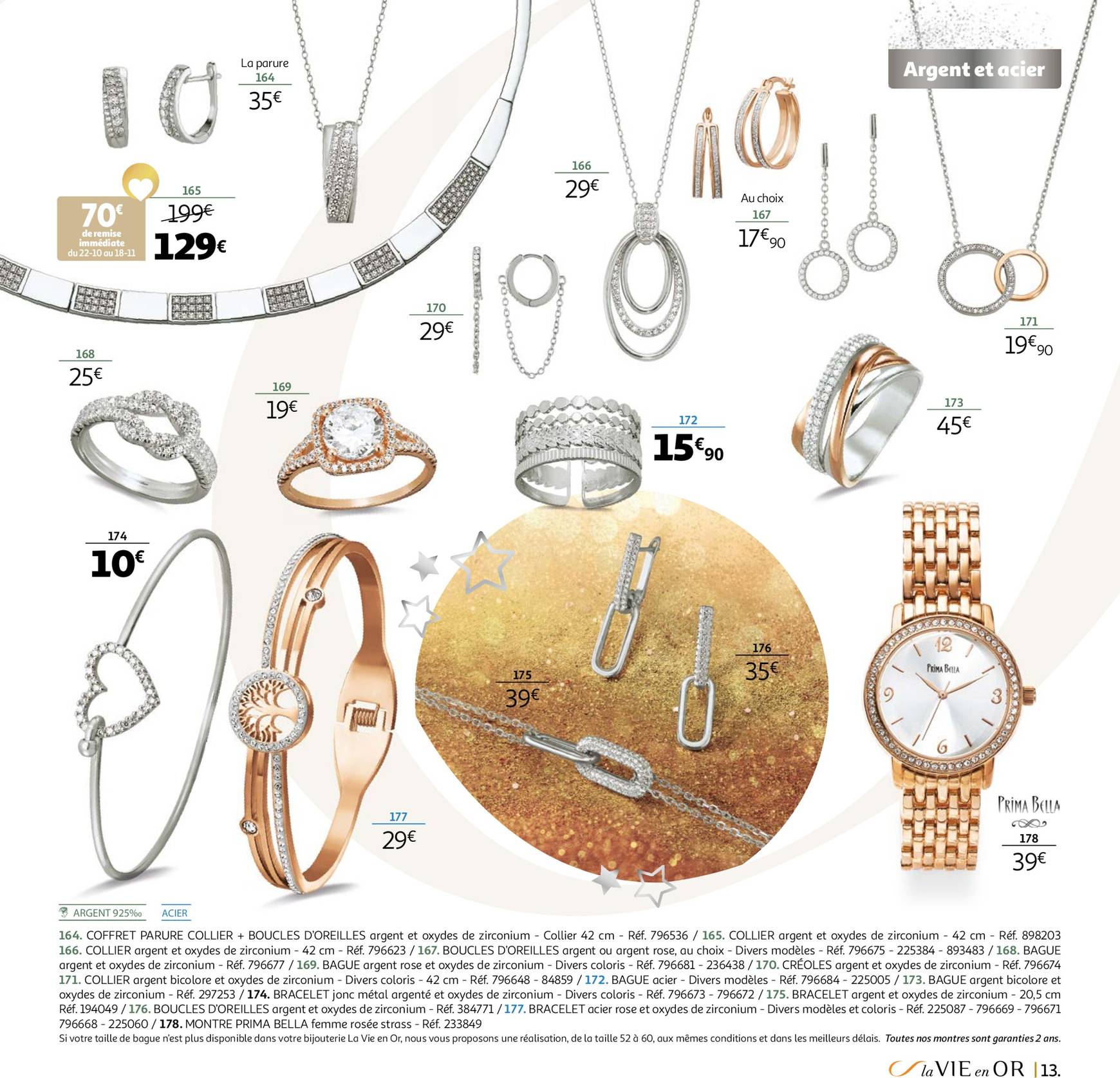 auchan - Auchan - La VIE en OR : collection cadeaux bijoux folder geldig vanaf 22.10. - 31.12. - page: 13