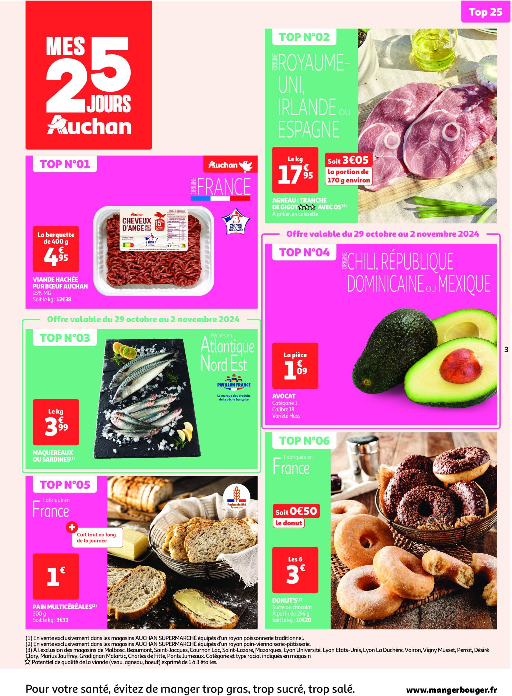 auchan - Auchan supermarché - Les 25 jours Auchan, c'est maintenant ! folder geldig vanaf 29.10. - 03.11. - page: 3