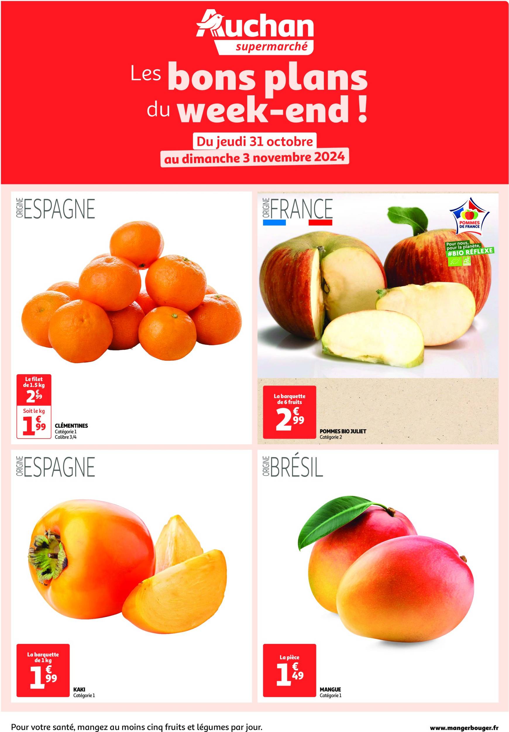 auchan - Auchan Supermarché - Les bons plans du week-end dans votre super folder geldig vanaf 31.10. - 03.11. - page: 1