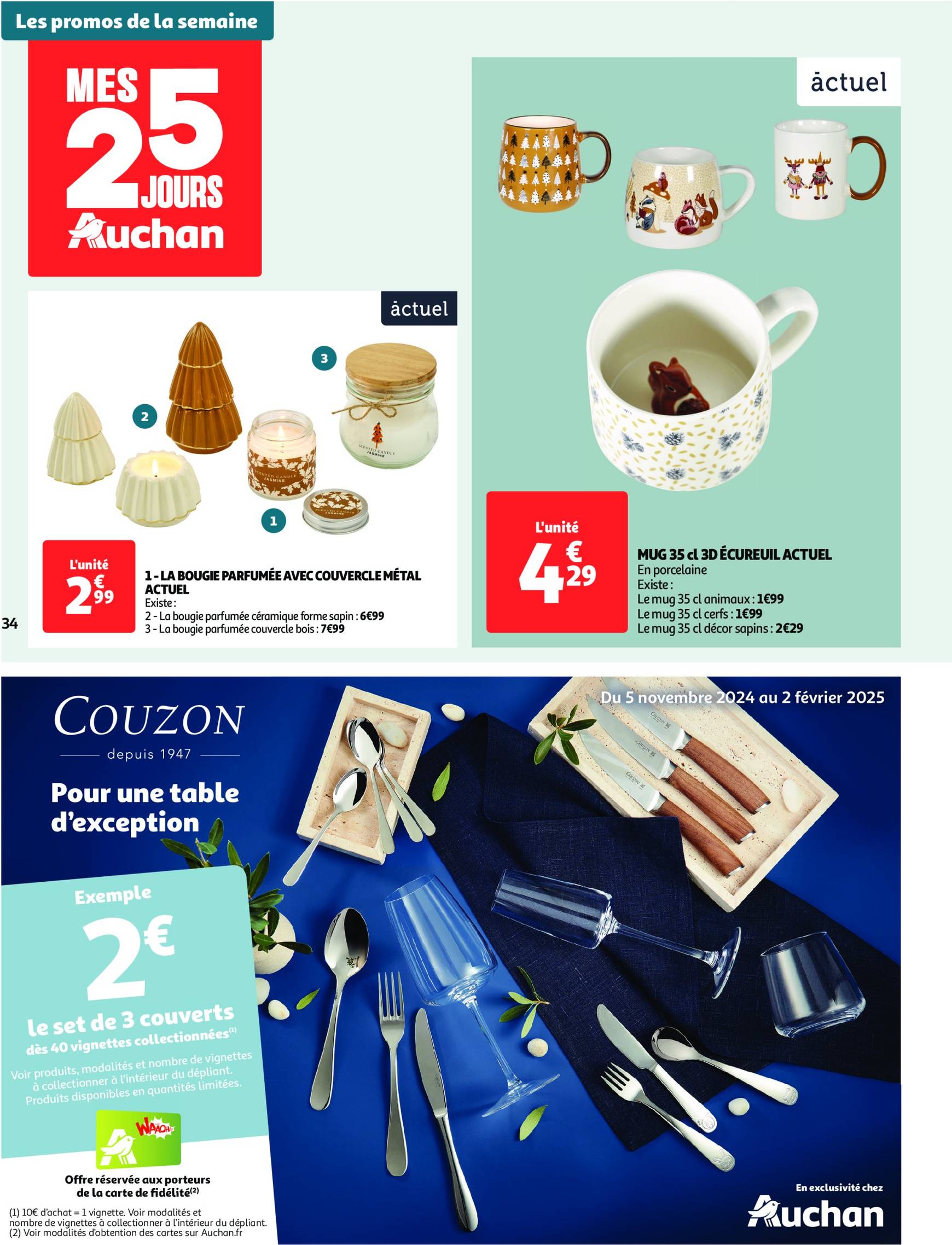 auchan - Auchan supermarché - Mes 25 jours Auchan, encore des promos dans mon super ! folder geldig vanaf 19.11. - 24.11. - page: 34