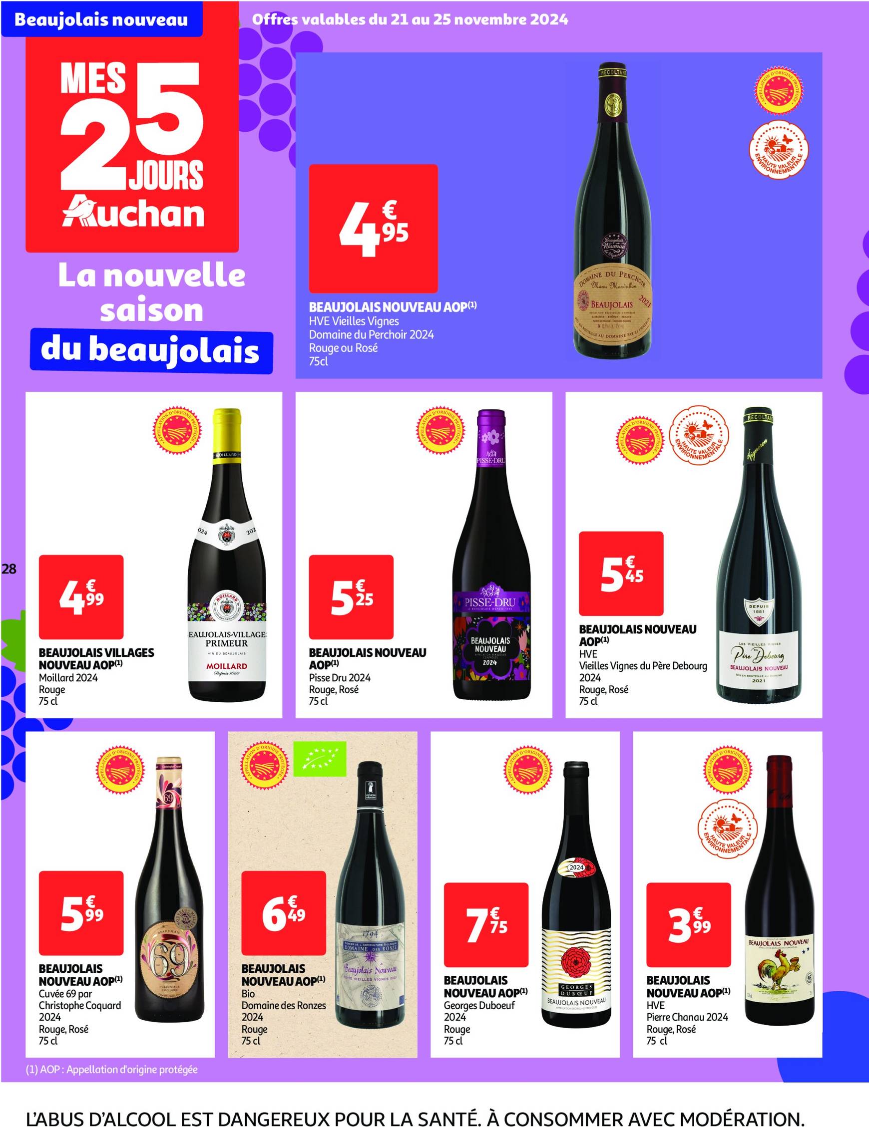 auchan - Auchan supermarché - Mes 25 jours Auchan, encore des promos dans mon super ! folder geldig vanaf 19.11. - 24.11. - page: 28