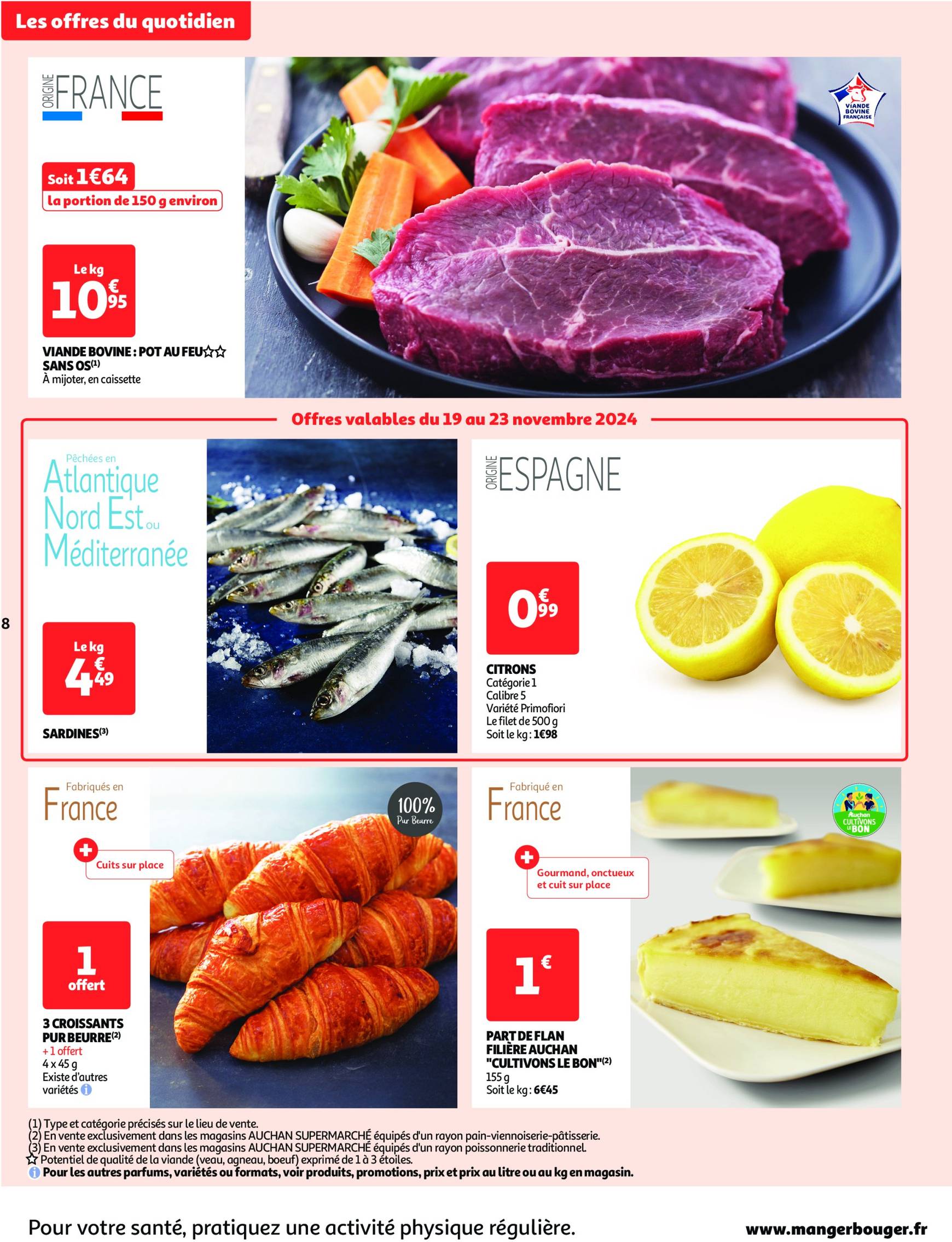 auchan - Auchan supermarché - Mes 25 jours Auchan, encore des promos dans mon super ! folder geldig vanaf 19.11. - 24.11. - page: 8