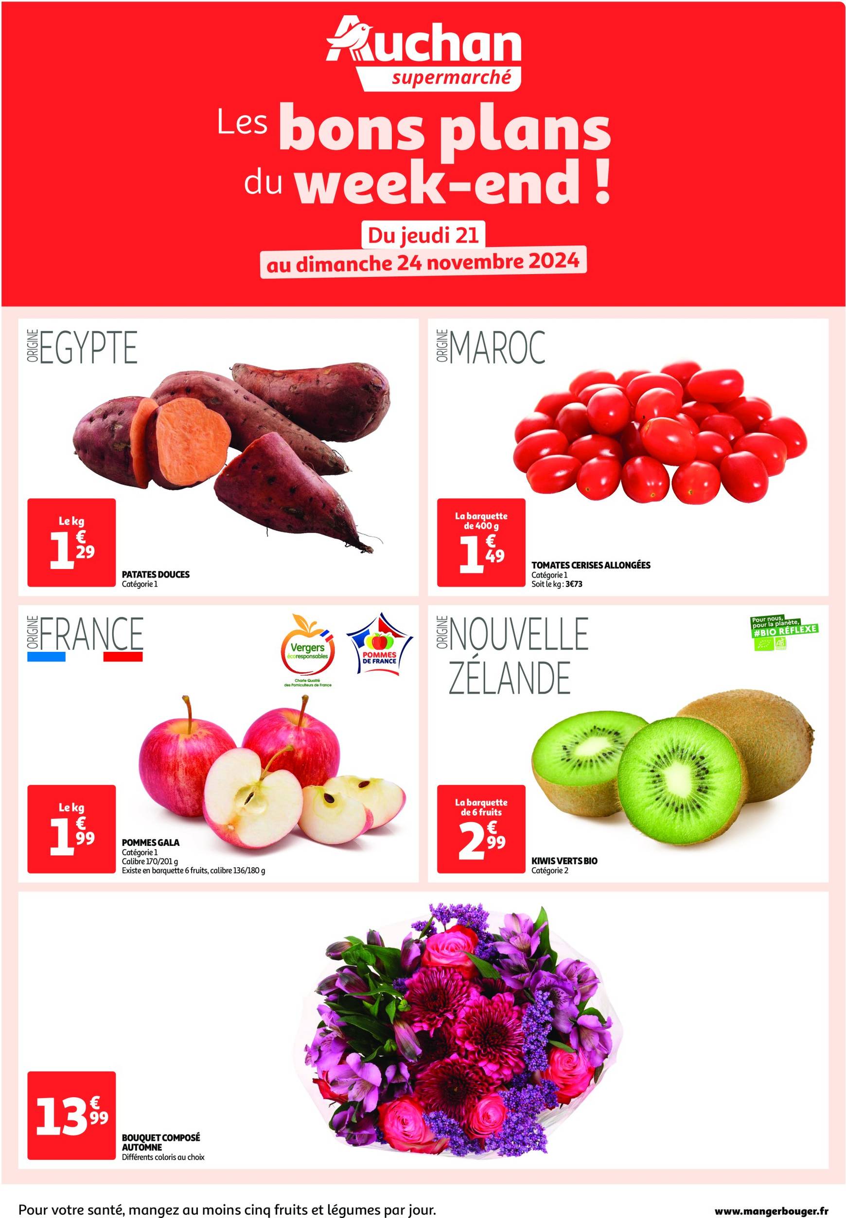 auchan - Auchan supermarché - Les bons plans du week-end dans votre super ! folder geldig vanaf 21.11. - 24.11. - page: 1