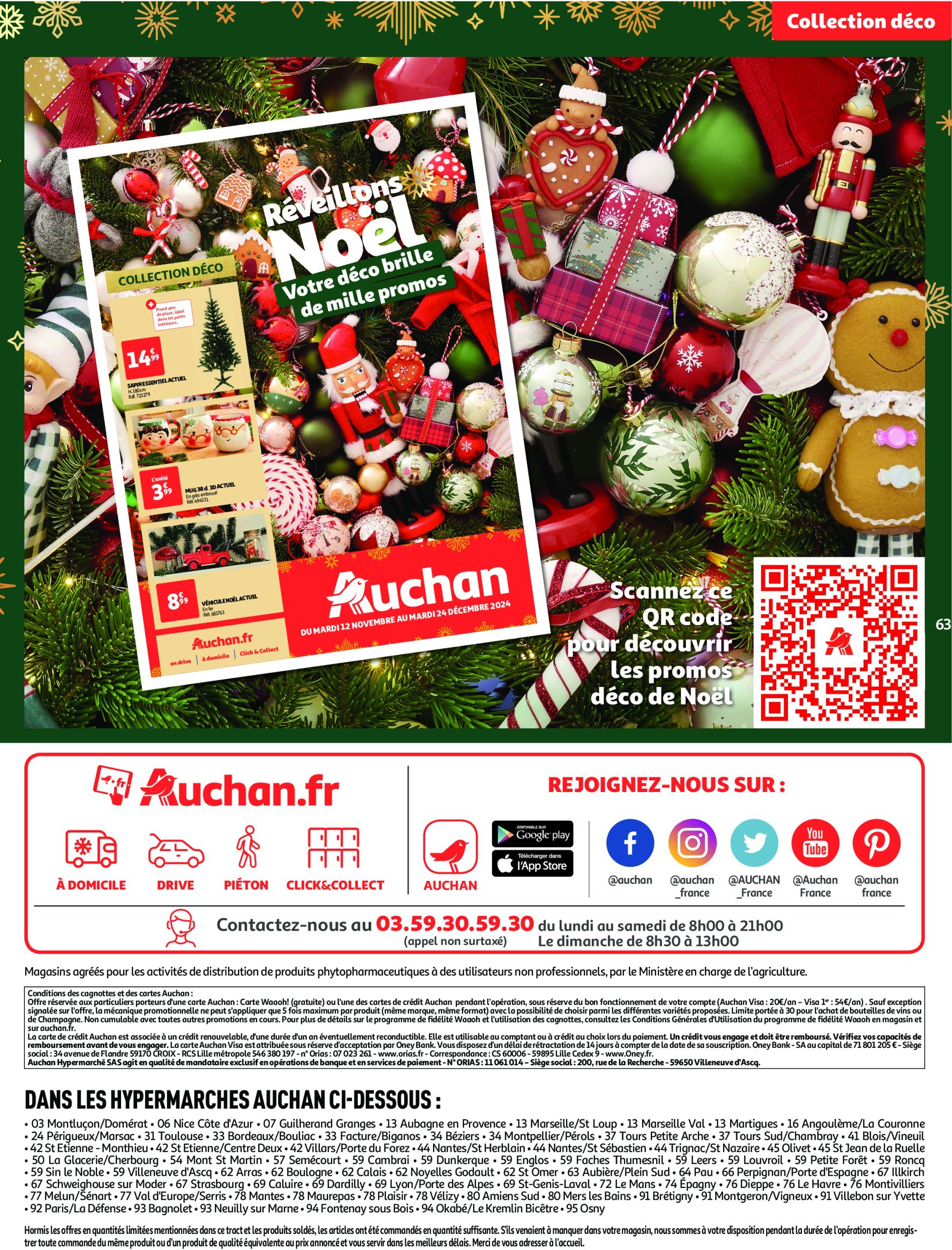 auchan - Auchan - Fêtons Noël folder geldig vanaf 17/12 - 24/12 - page: 63