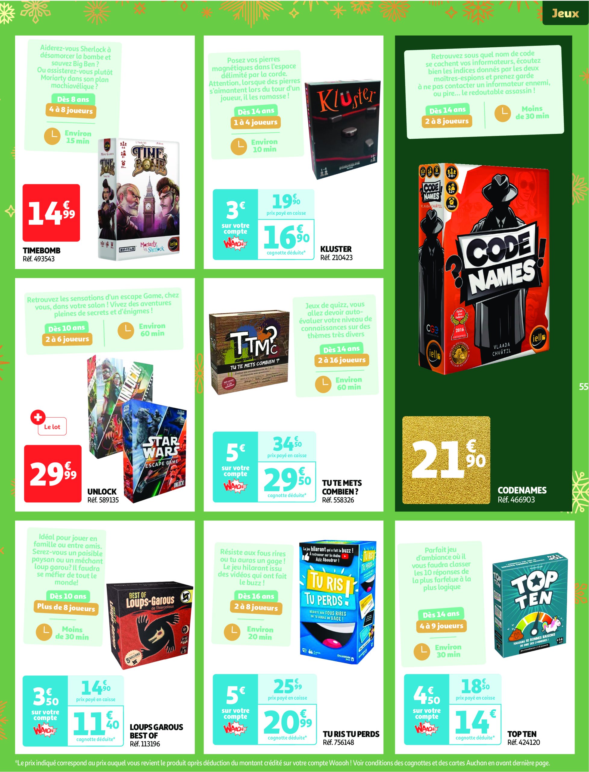 auchan - Auchan - Fêtons Noël folder geldig vanaf 17/12 - 24/12 - page: 55