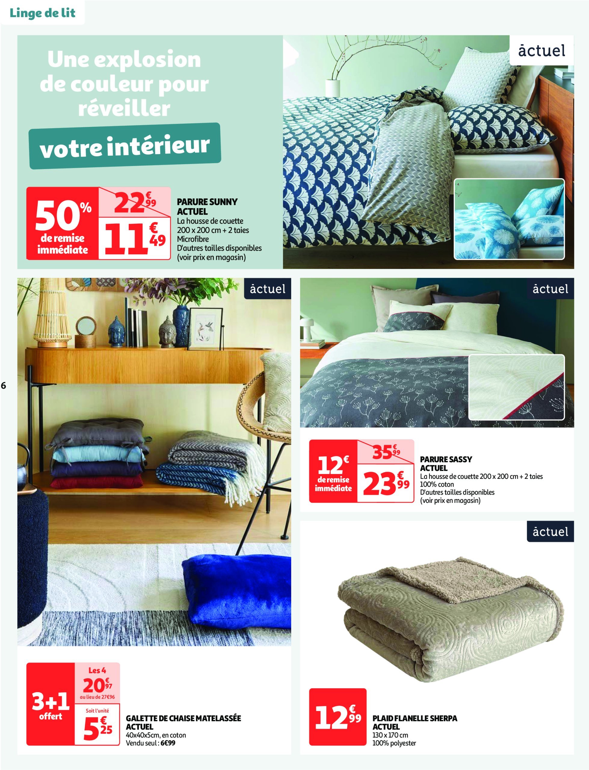 auchan - Auchan supermarché - Cap sur le blanc, changez de décor à prix mini dans votre super folder geldig vanaf 26/12 - 07/01 - page: 6