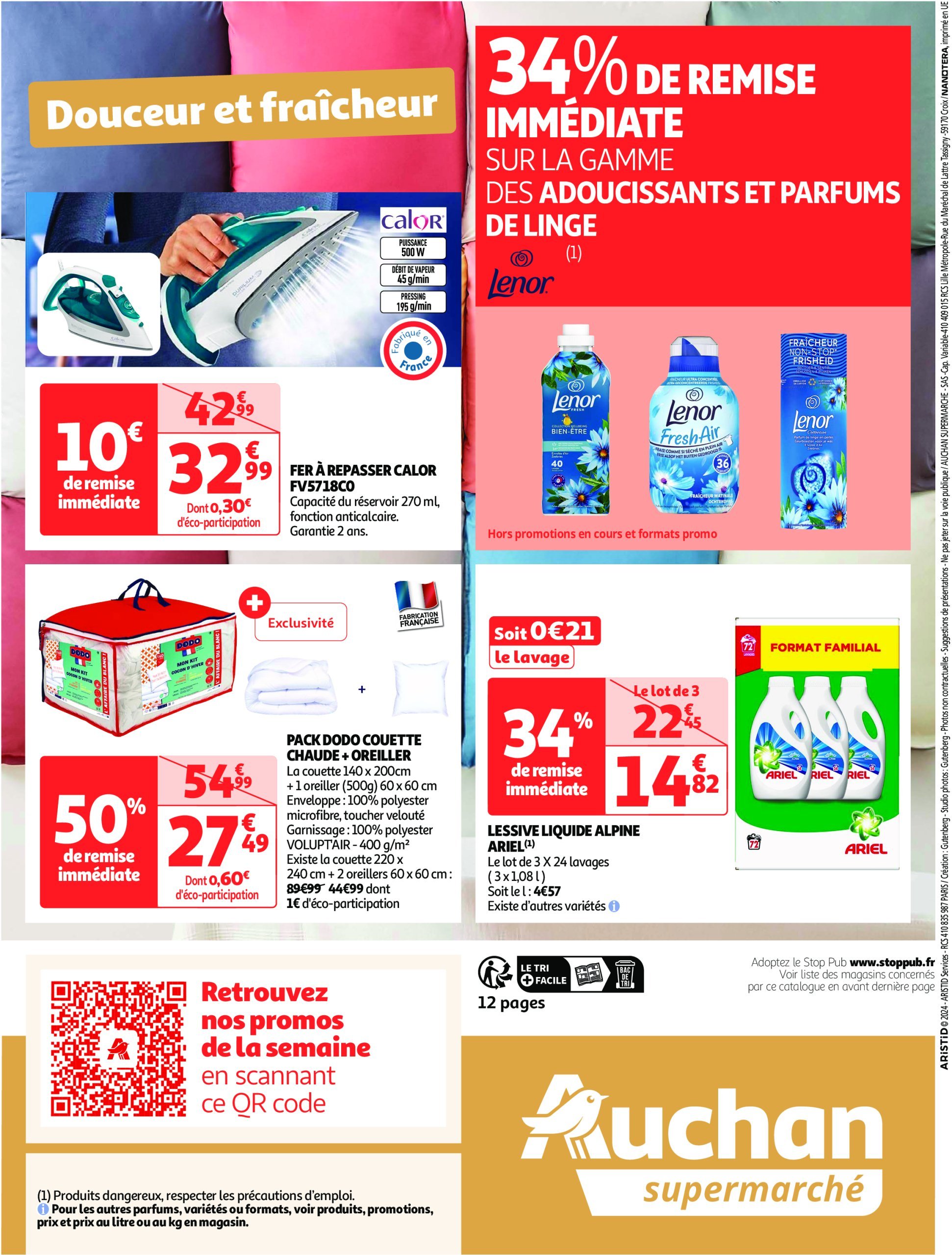 auchan - Auchan supermarché - Cap sur le blanc, changez de décor à prix mini dans votre super folder geldig vanaf 26/12 - 07/01 - page: 12