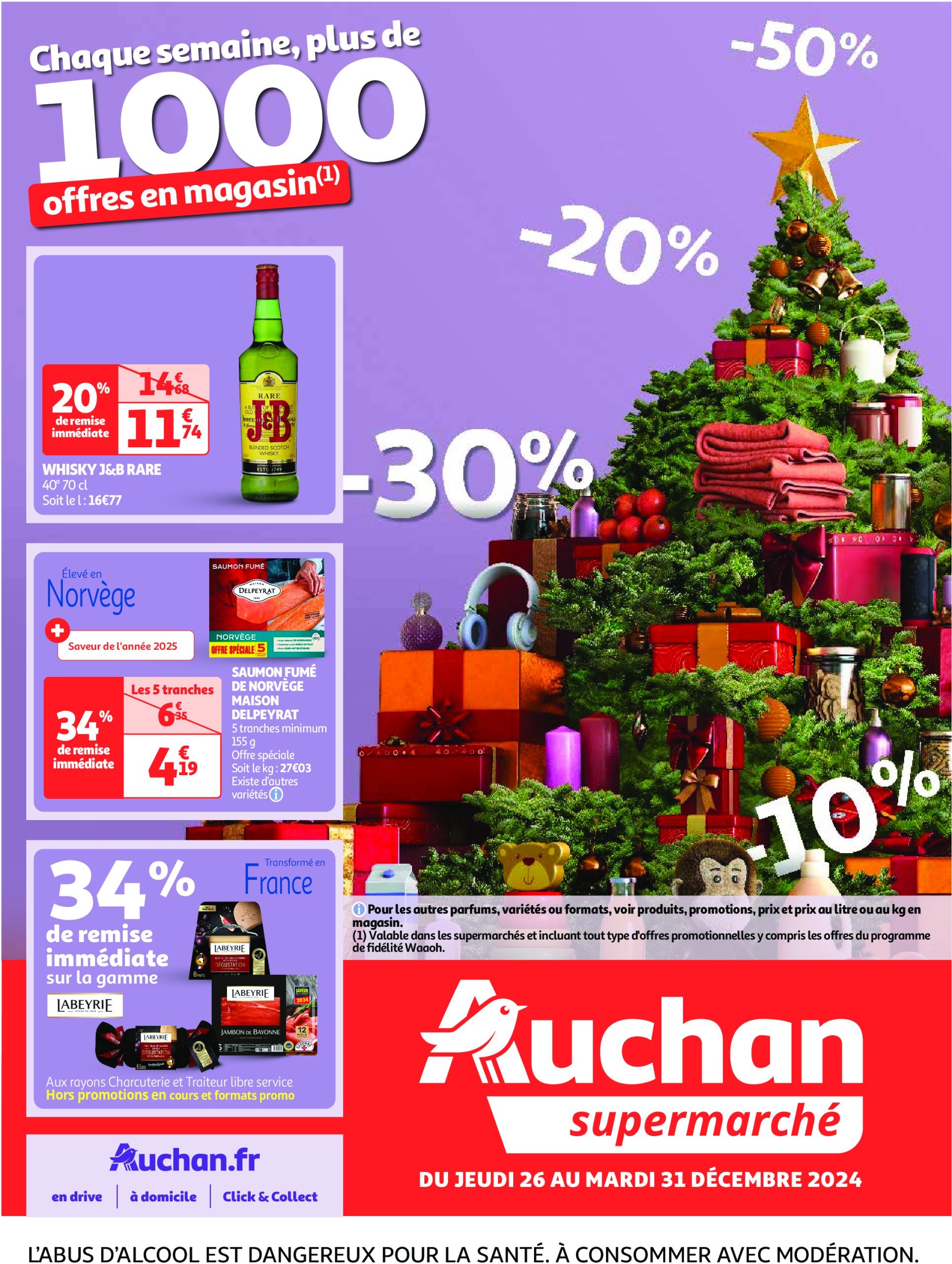 auchan - Auchan supermarché - Cette semaine plus de 1000 offres en magasin dans votre super folder geldig vanaf 26/12 - 31/12