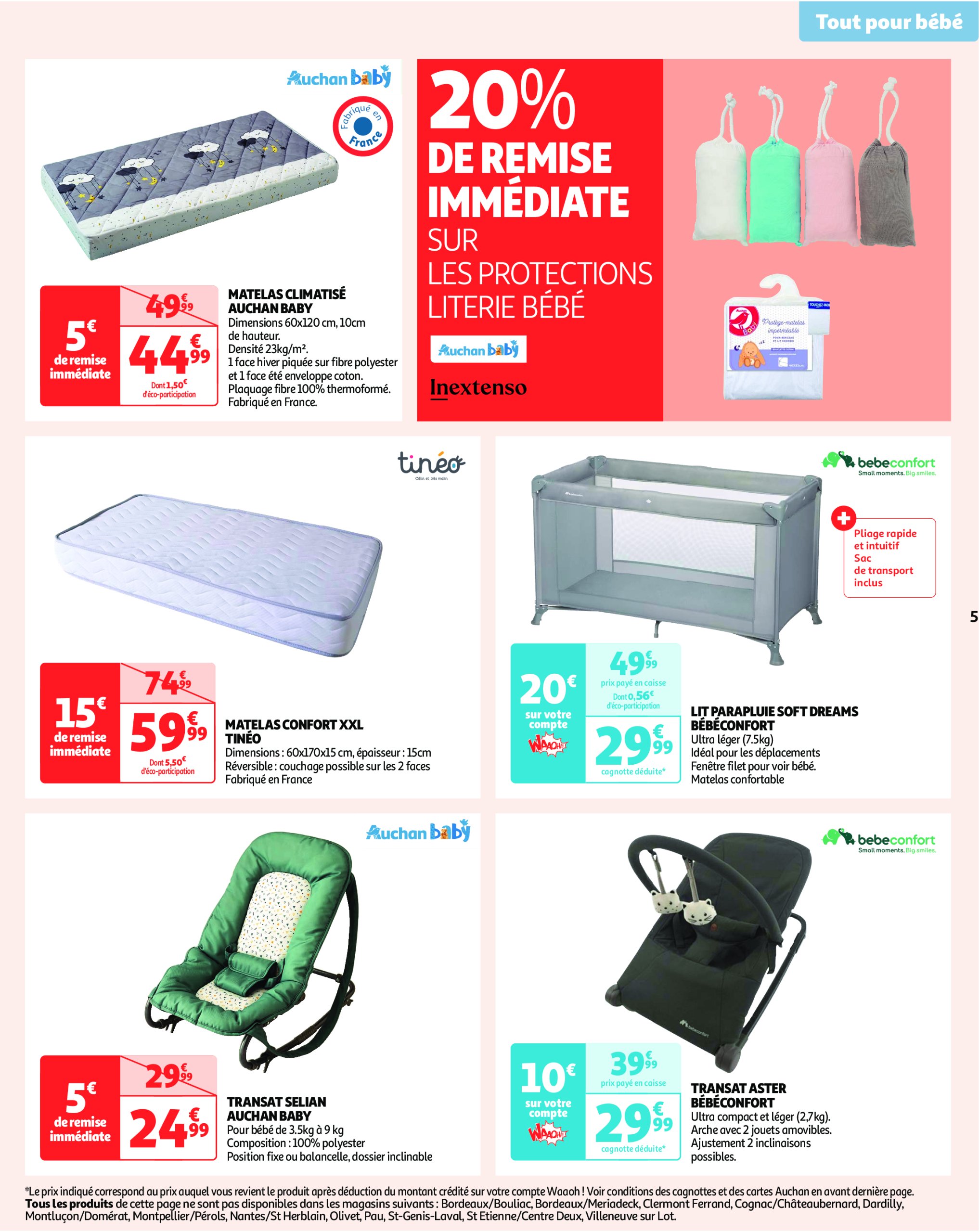 auchan - Auchan - Des prix bas dès les premiers pas folder geldig vanaf 07/01 - 19/01 - page: 5