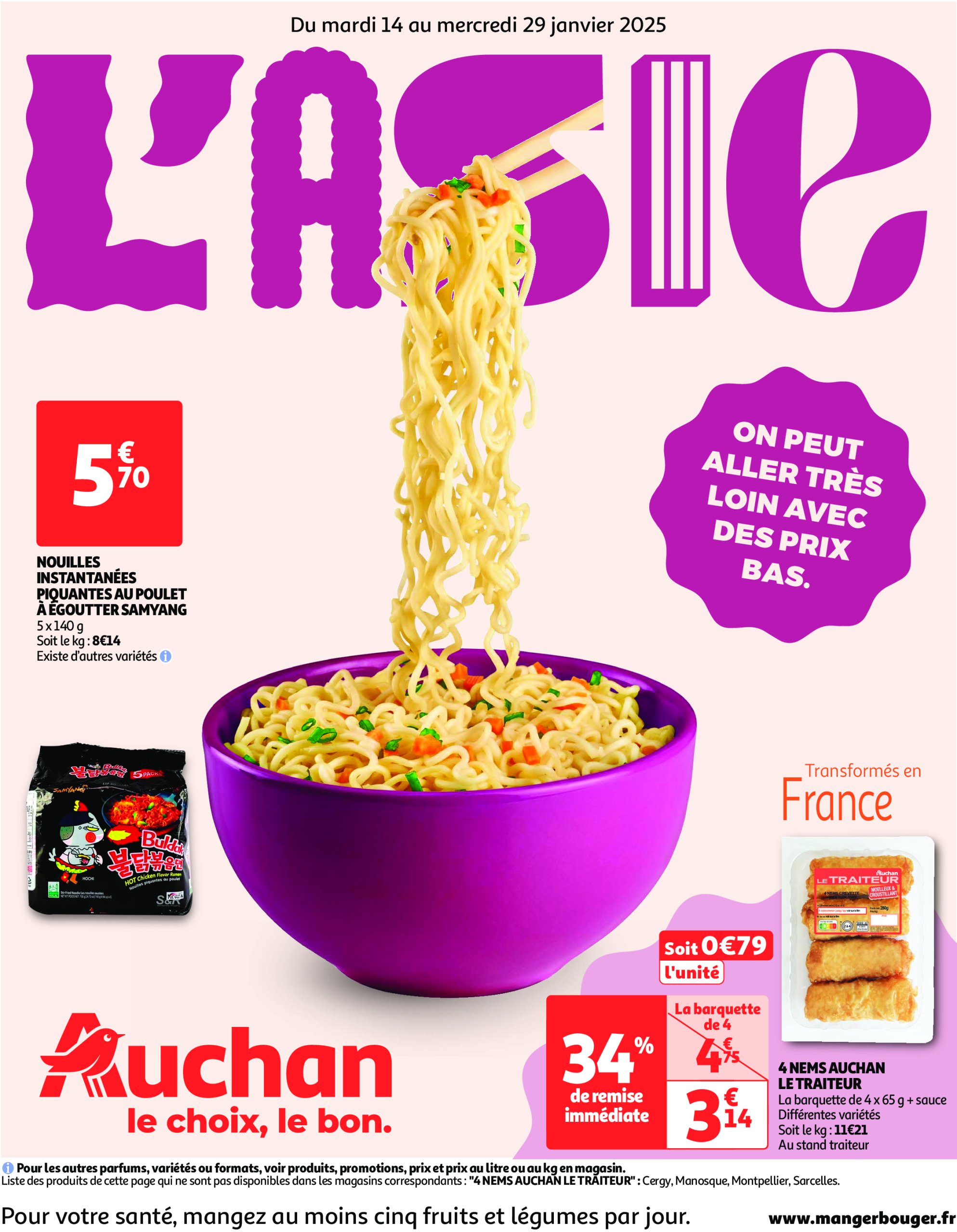 auchan - Auchan - On peut aller très loin avec des prix bas folder geldig vanaf 14/01 - 29/01