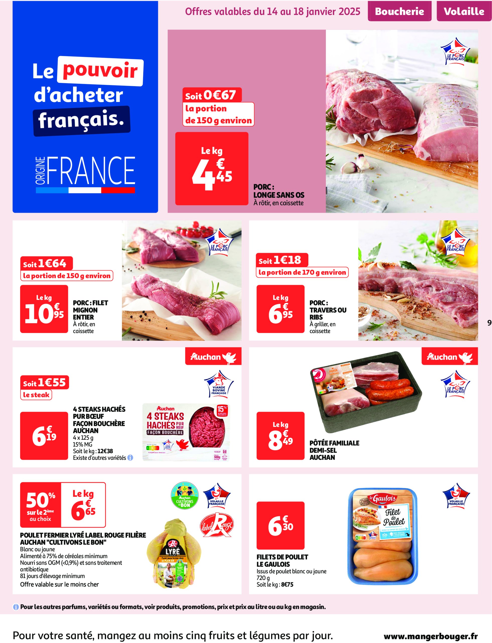 auchan - Auchan supermarché - C'est parti pour une année moins chère sans votre super folder geldig vanaf 14/01 - 25/01 - page: 9