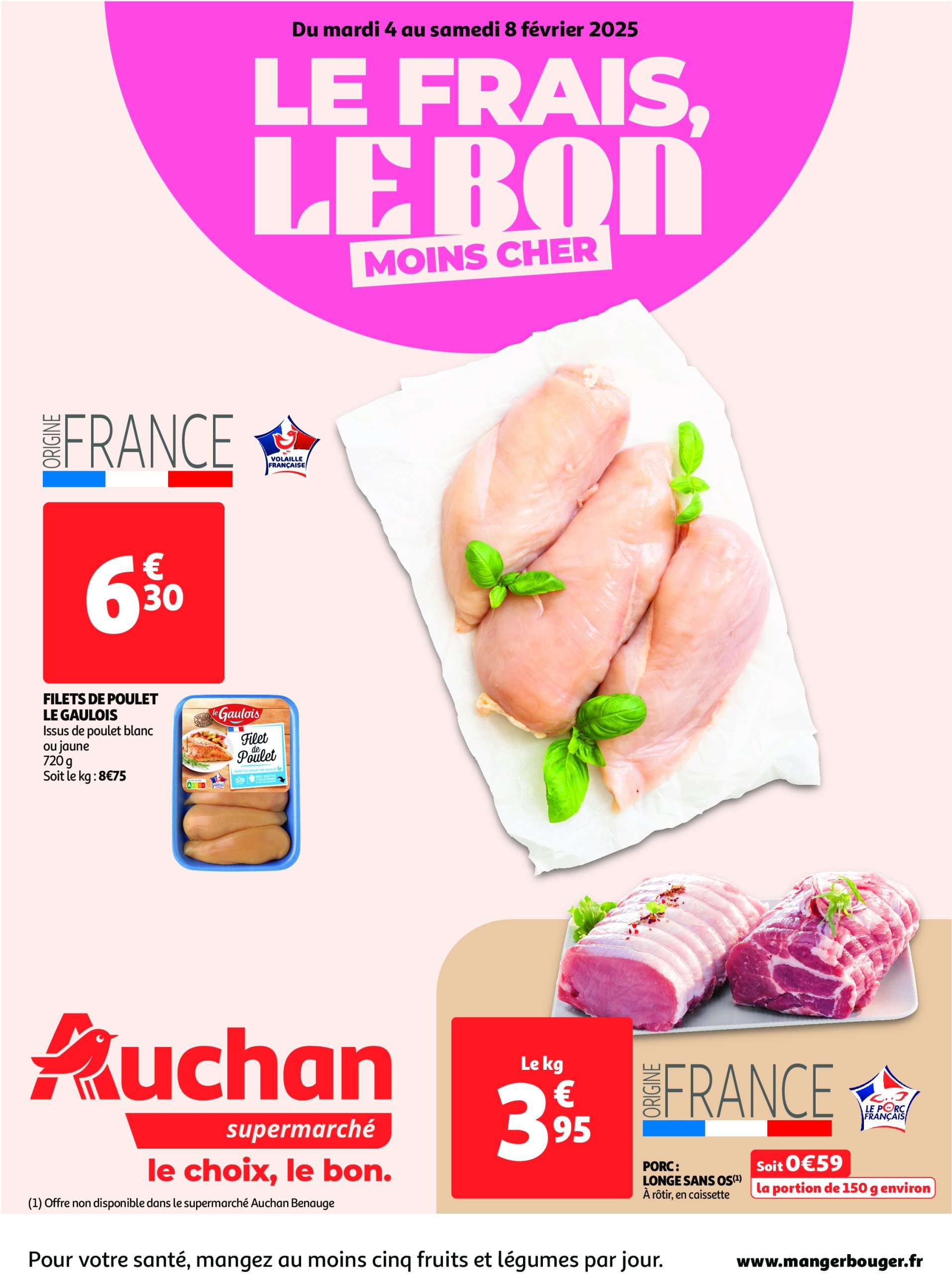 auchan - Auchan Supermarché - Le frais, le bon moins cher folder geldig vanaf 04/02 - 08/02