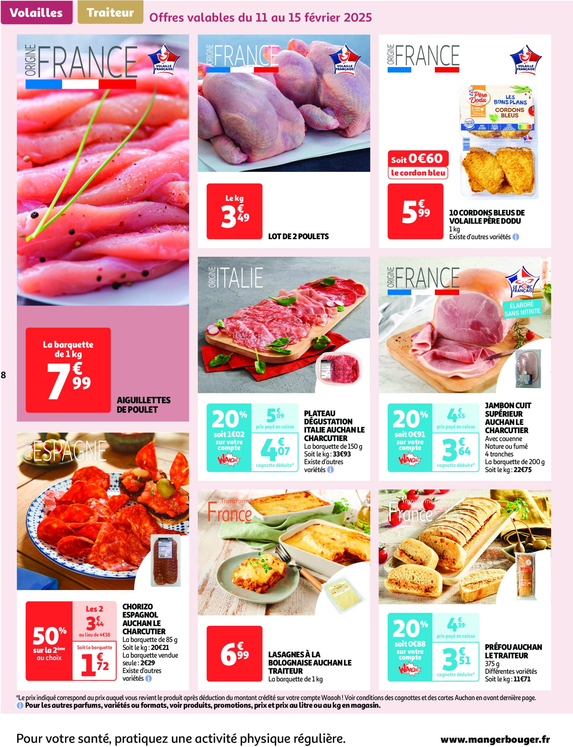 auchan - Auchan supermarché - Produits laitiers : Petits prix écrémés dans votre super folder geldig vanaf 11/02 - 22/02 - page: 8