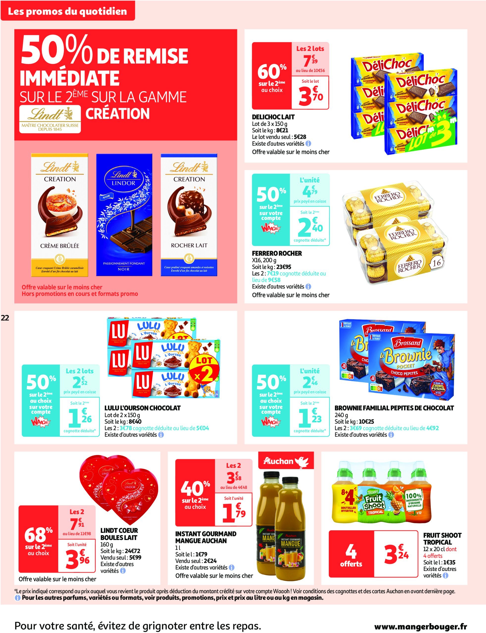 auchan - Auchan supermarché - Produits laitiers : Petits prix écrémés dans votre super folder geldig vanaf 11/02 - 22/02 - page: 22