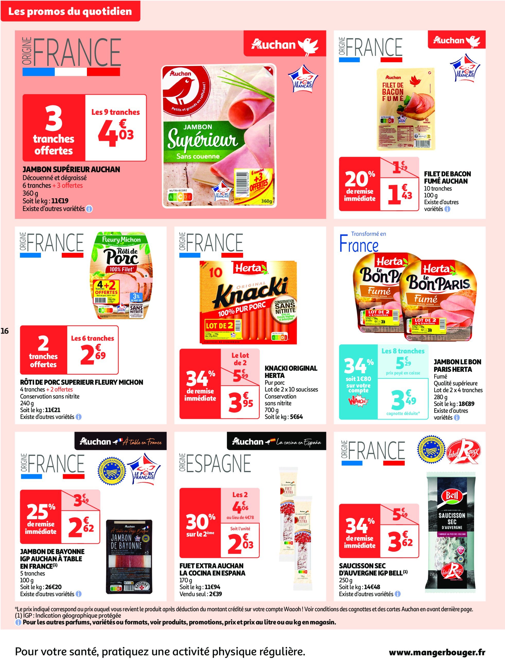 auchan - Auchan supermarché - Produits laitiers : Petits prix écrémés dans votre super folder geldig vanaf 11/02 - 22/02 - page: 16