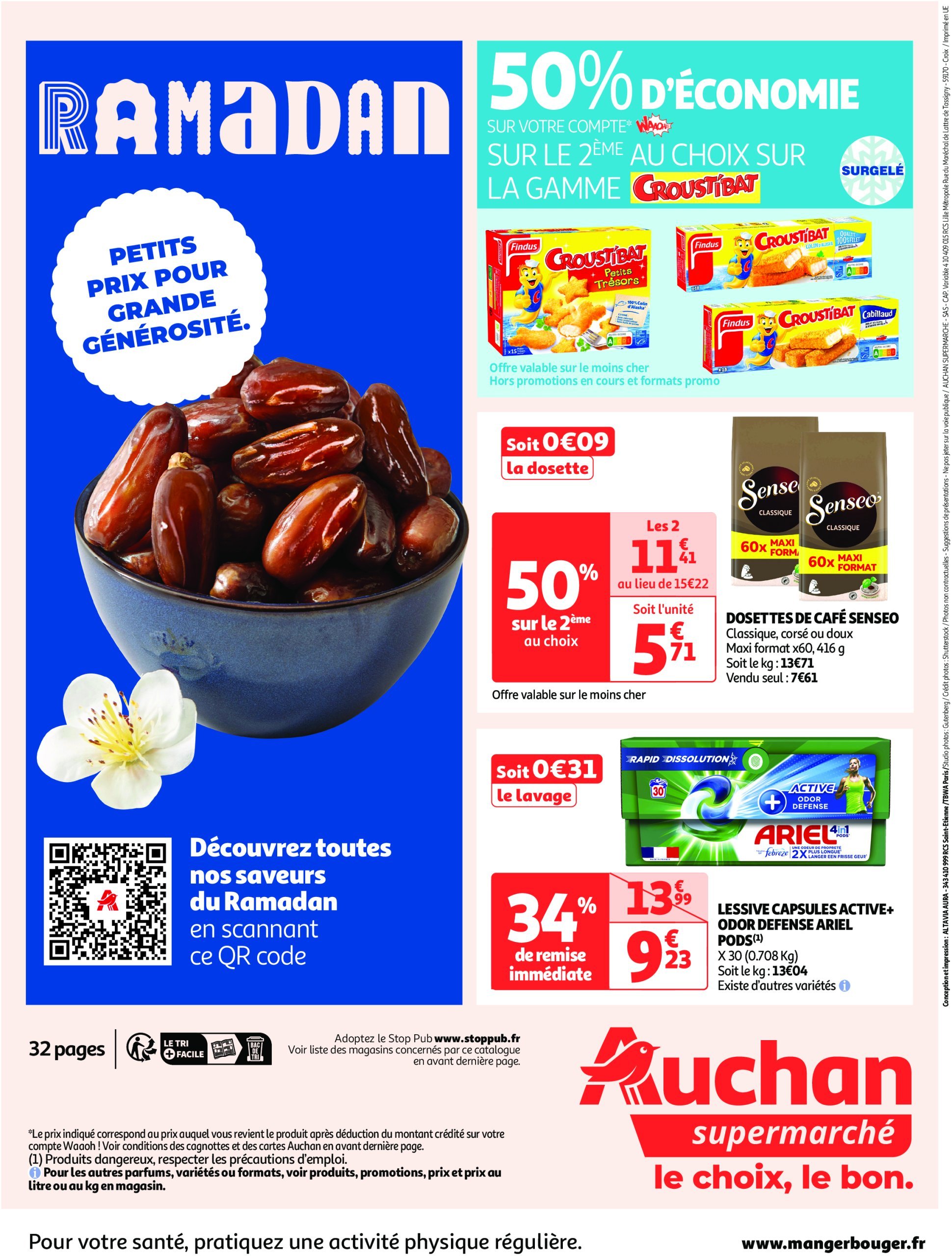 auchan - Auchan supermarché - Produits laitiers : Petits prix écrémés dans votre super folder geldig vanaf 11/02 - 22/02 - page: 32