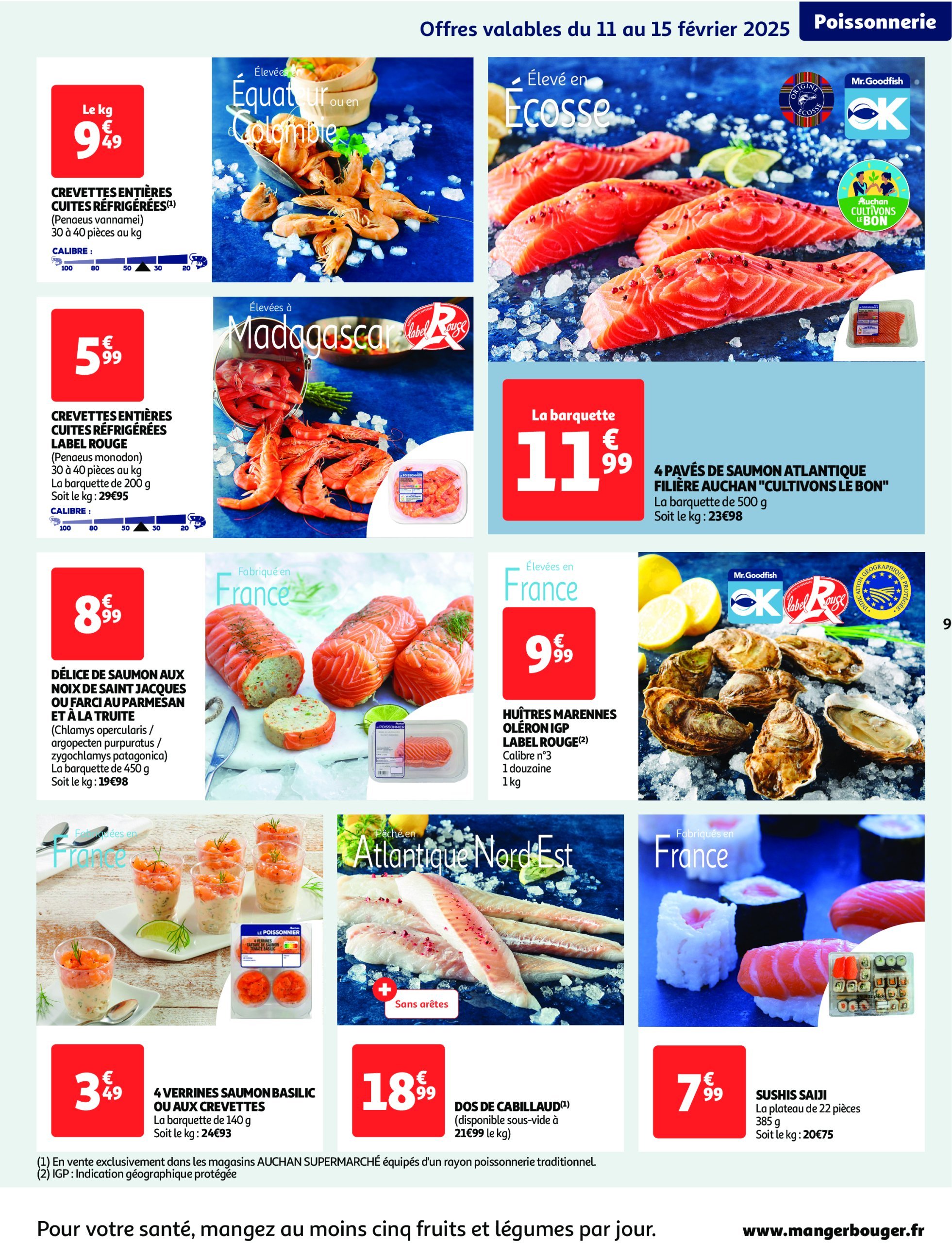 auchan - Auchan supermarché - Produits laitiers : Petits prix écrémés dans votre super folder geldig vanaf 11/02 - 22/02 - page: 9