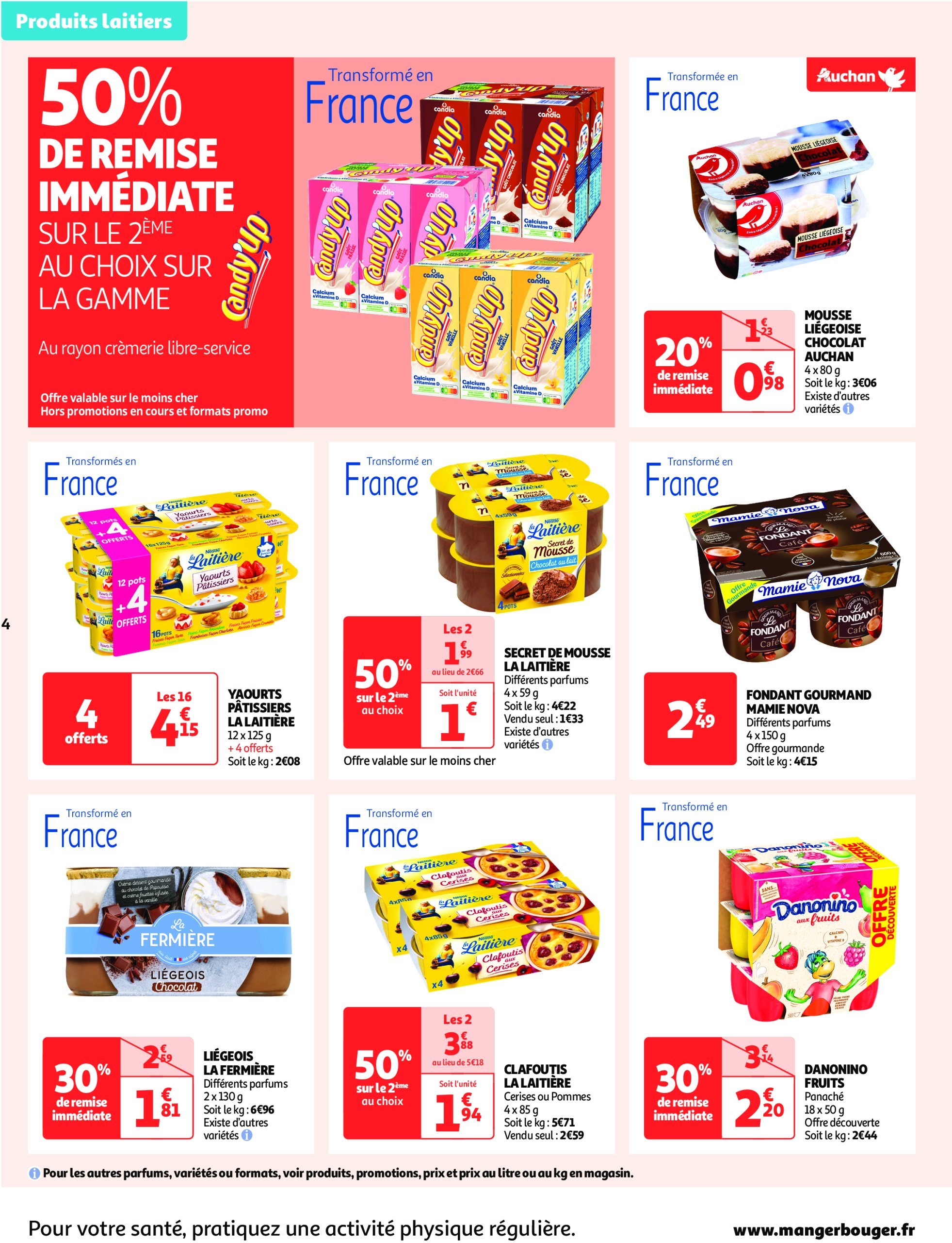 auchan - Auchan supermarché - Produits laitiers : Petits prix écrémés dans votre super folder geldig vanaf 11/02 - 22/02 - page: 4