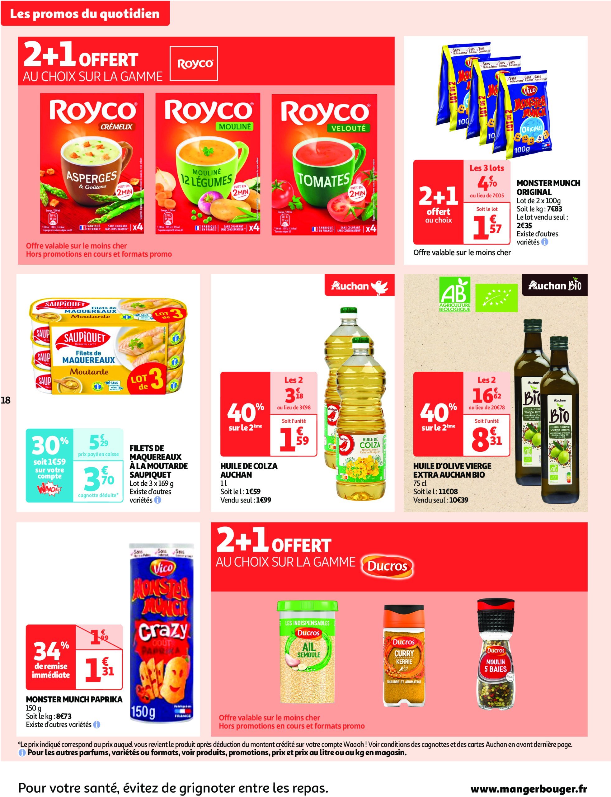 auchan - Auchan supermarché - Produits laitiers : Petits prix écrémés dans votre super folder geldig vanaf 11/02 - 22/02 - page: 18