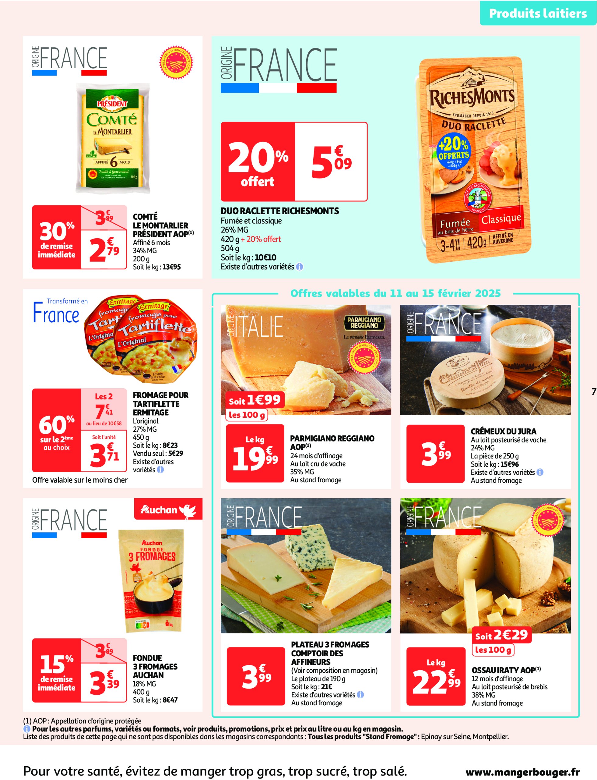 auchan - Auchan - Produits laitiers : Petits prix écrémés folder geldig vanaf 11/02 - 23/02 - page: 7