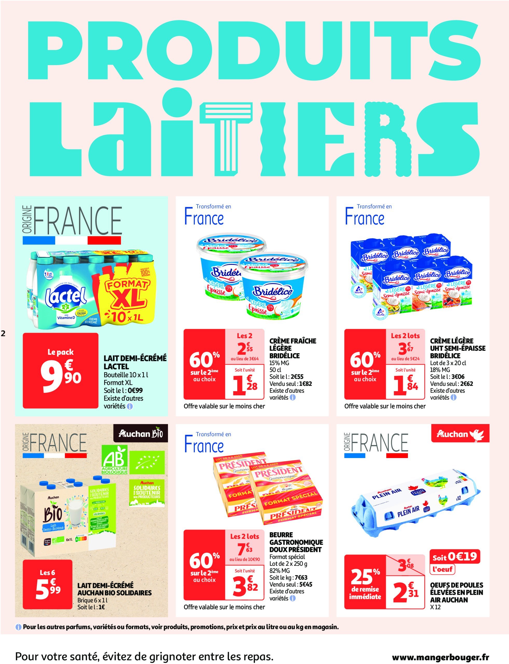 auchan - Auchan - Produits laitiers : Petits prix écrémés folder geldig vanaf 11/02 - 23/02 - page: 2